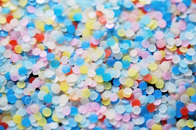 Colorful Plastic Confetti Discs Background