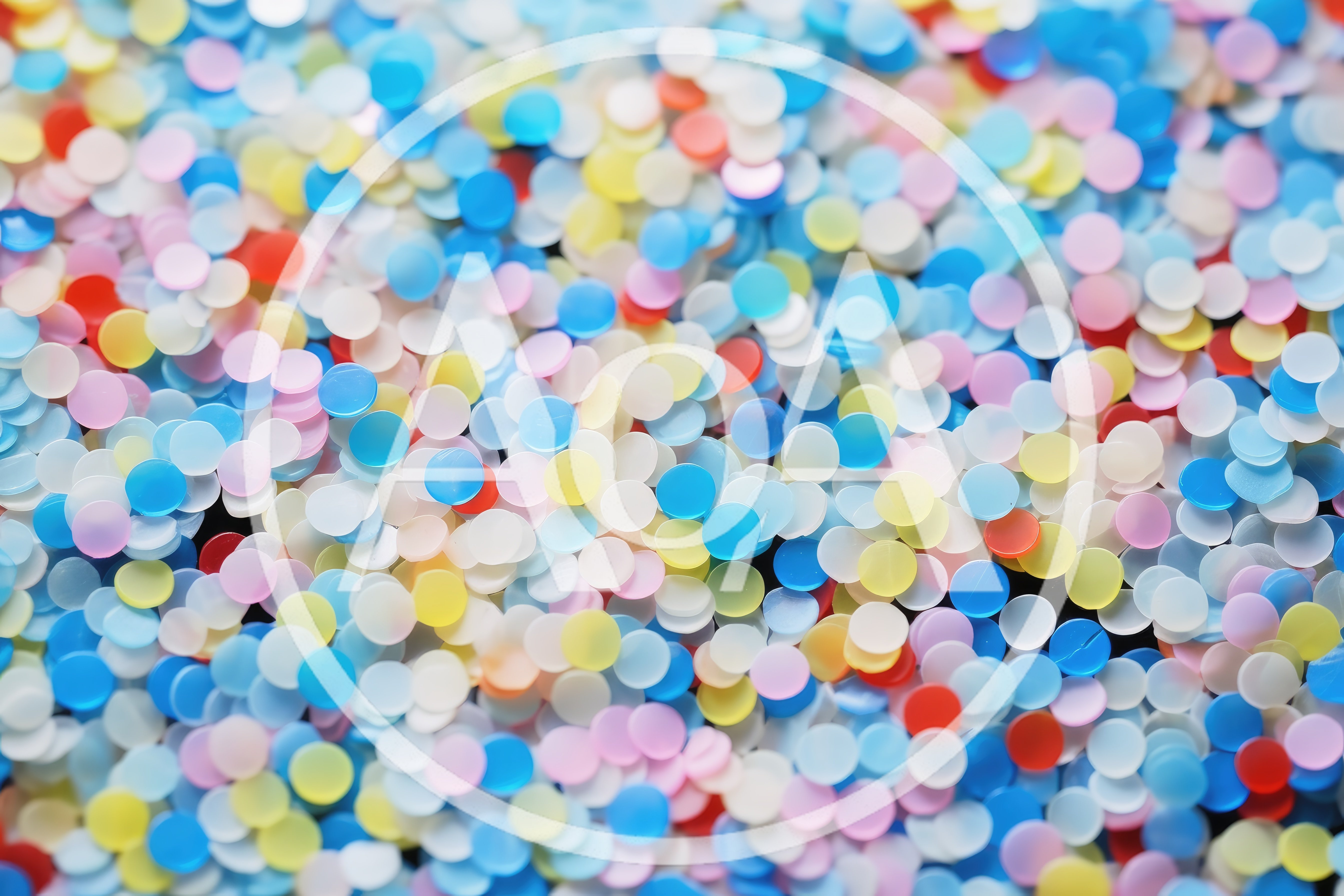 Colorful Plastic Confetti Discs Background