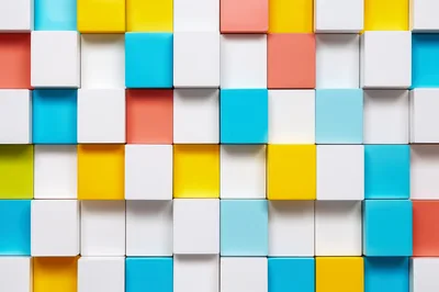 Abstract Background Of Colorful 3D Cubes