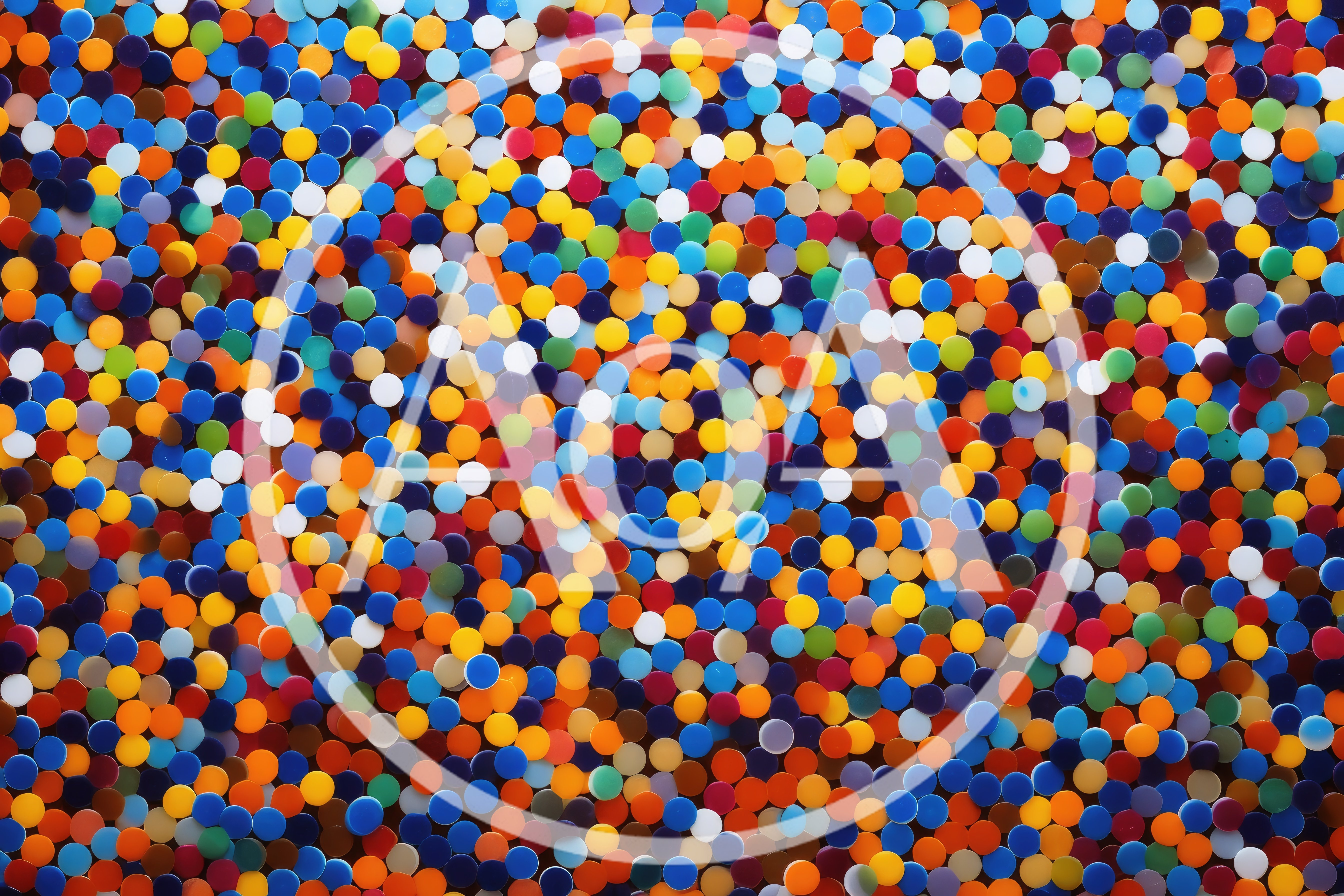 Colorful Plastic Circular Discs Background