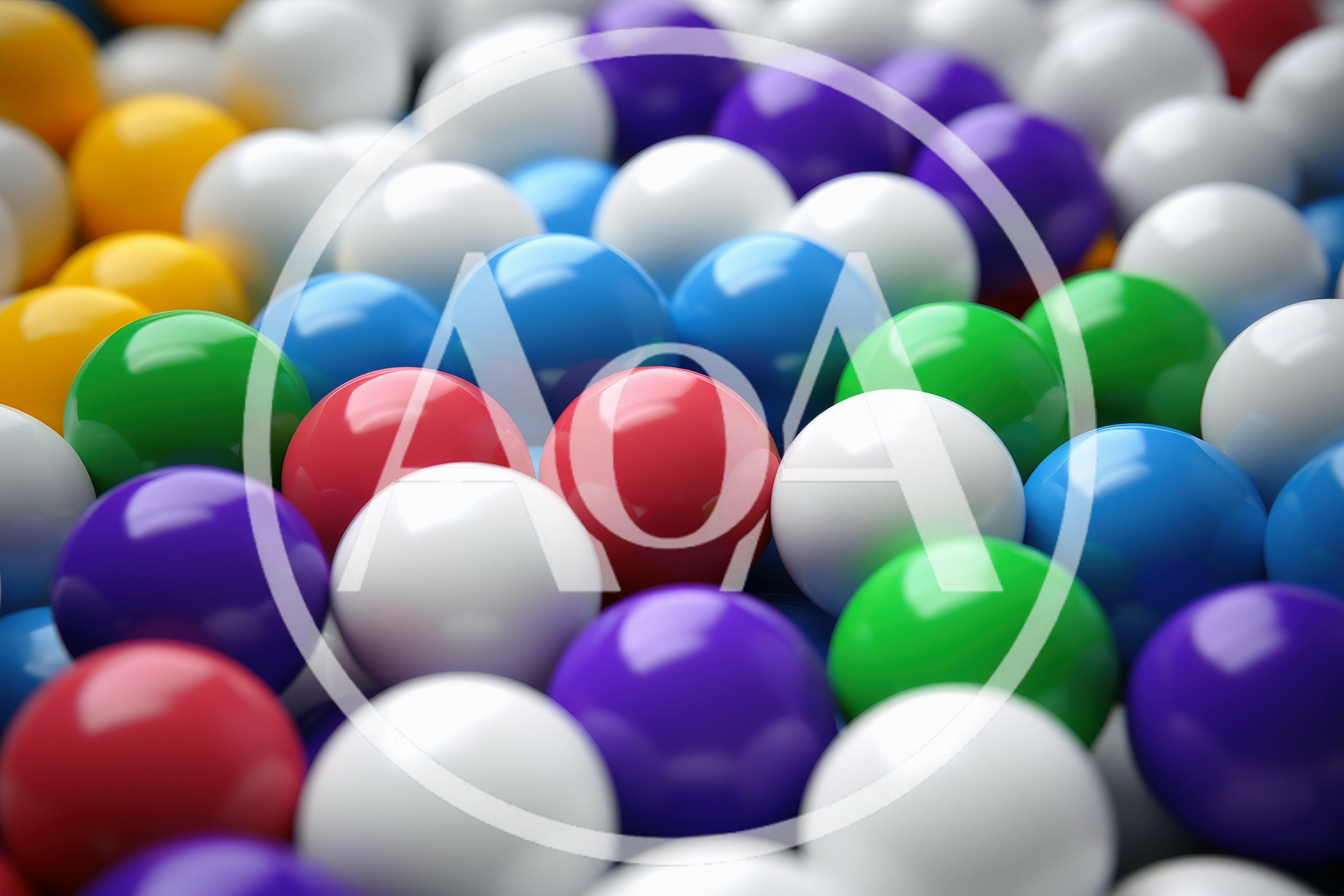 Colorful Glossy Spheres In A Dense Pile