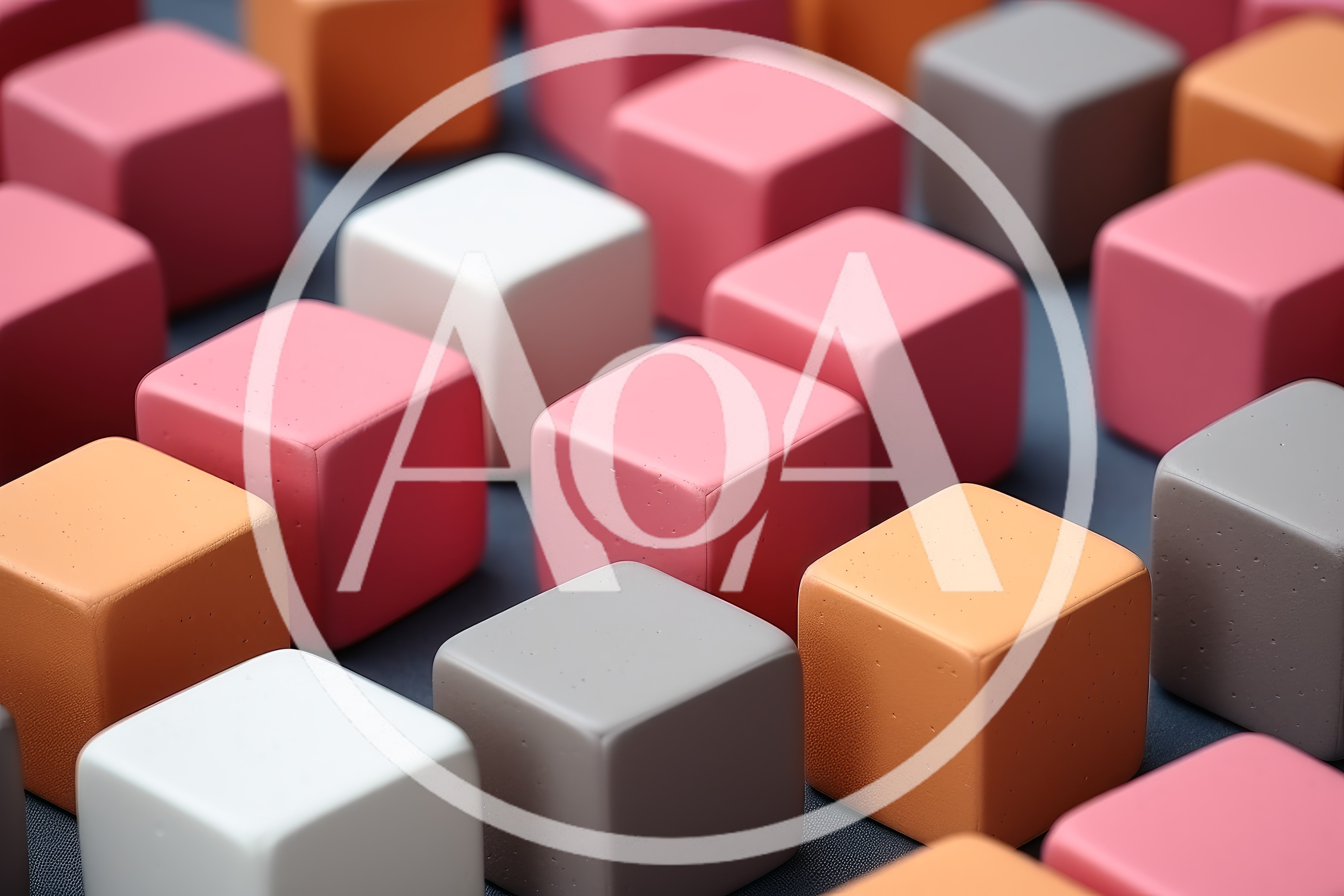 Abstract Pattern Of Colorful Geometric Cubes