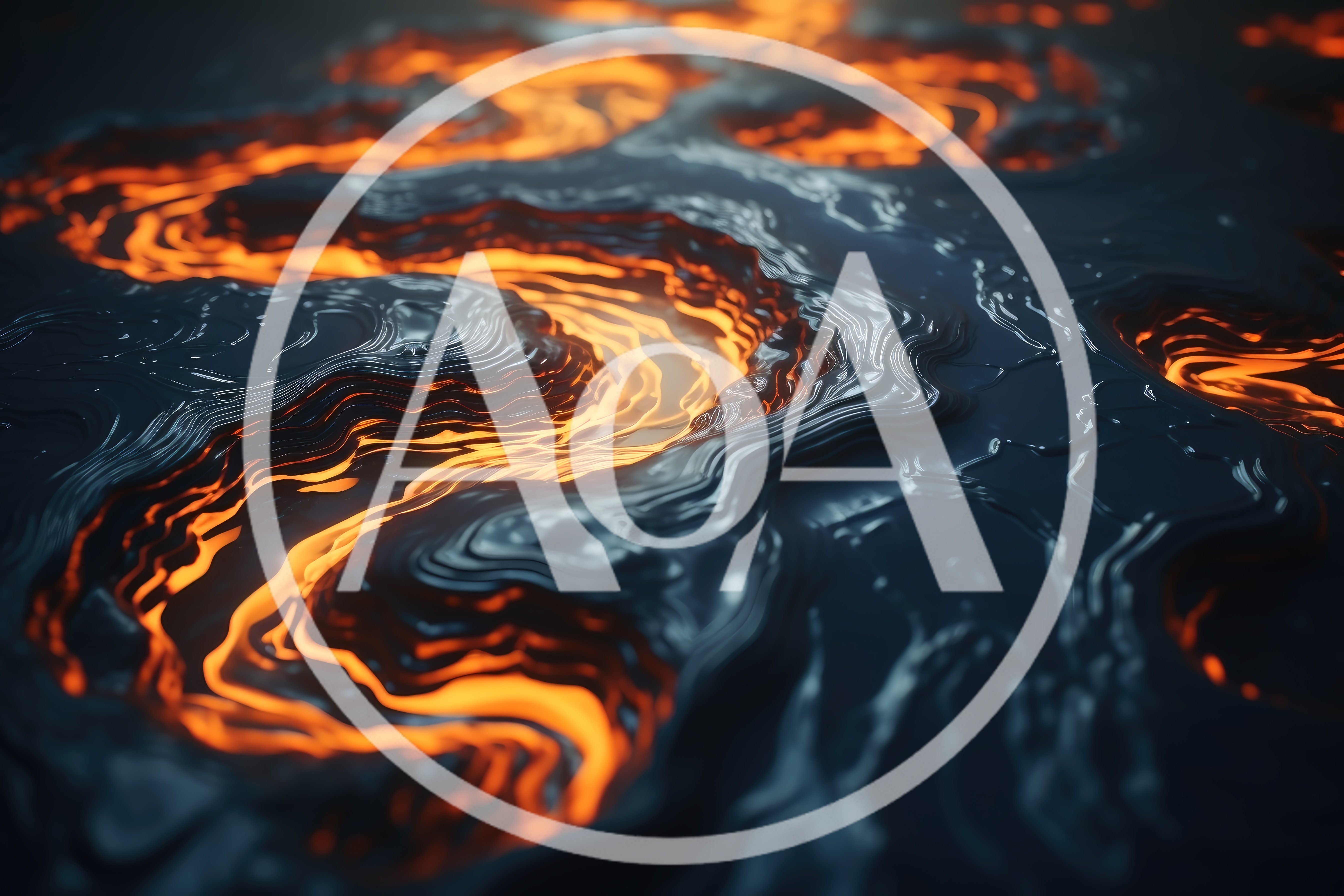 Abstract Glowing Lava Flow Topographic Texture