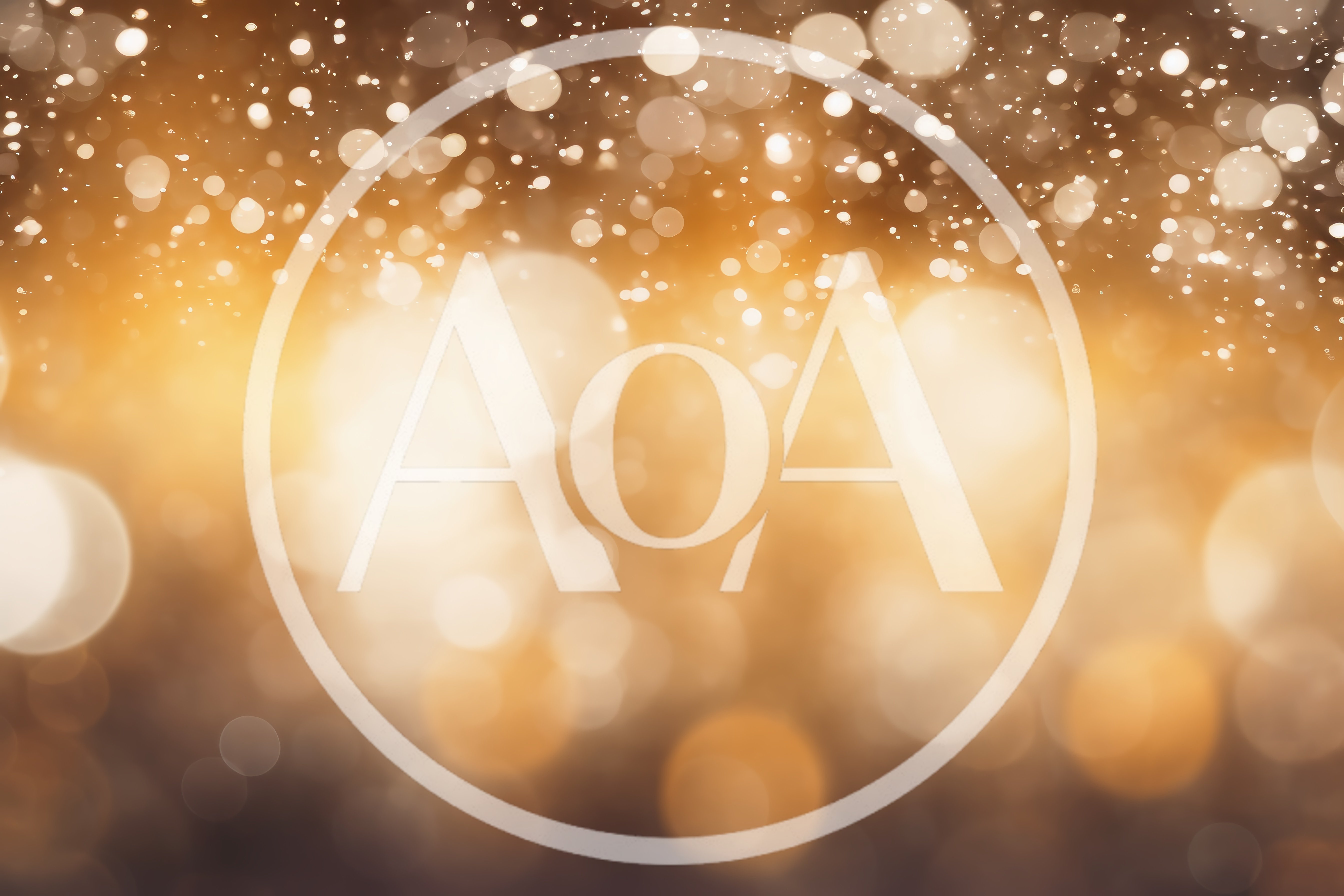 Abstract Golden Bokeh Background With Floating Light Particles
