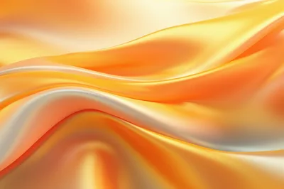 Abstract Golden Silk Fabric Waves Background