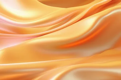 Abstract Golden Silk Fabric Waves Background