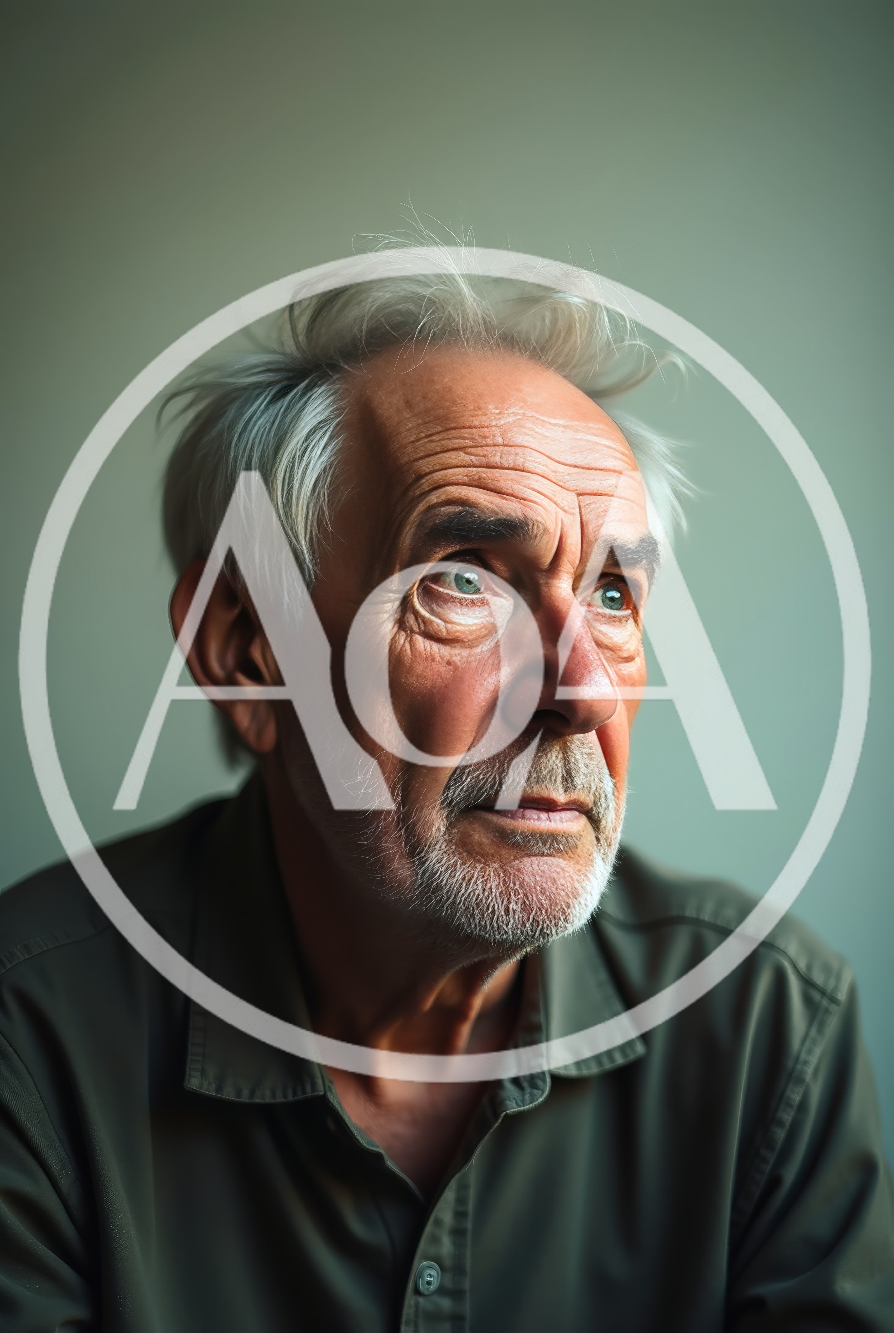 Portrait Of An Elderly Man Looking Away