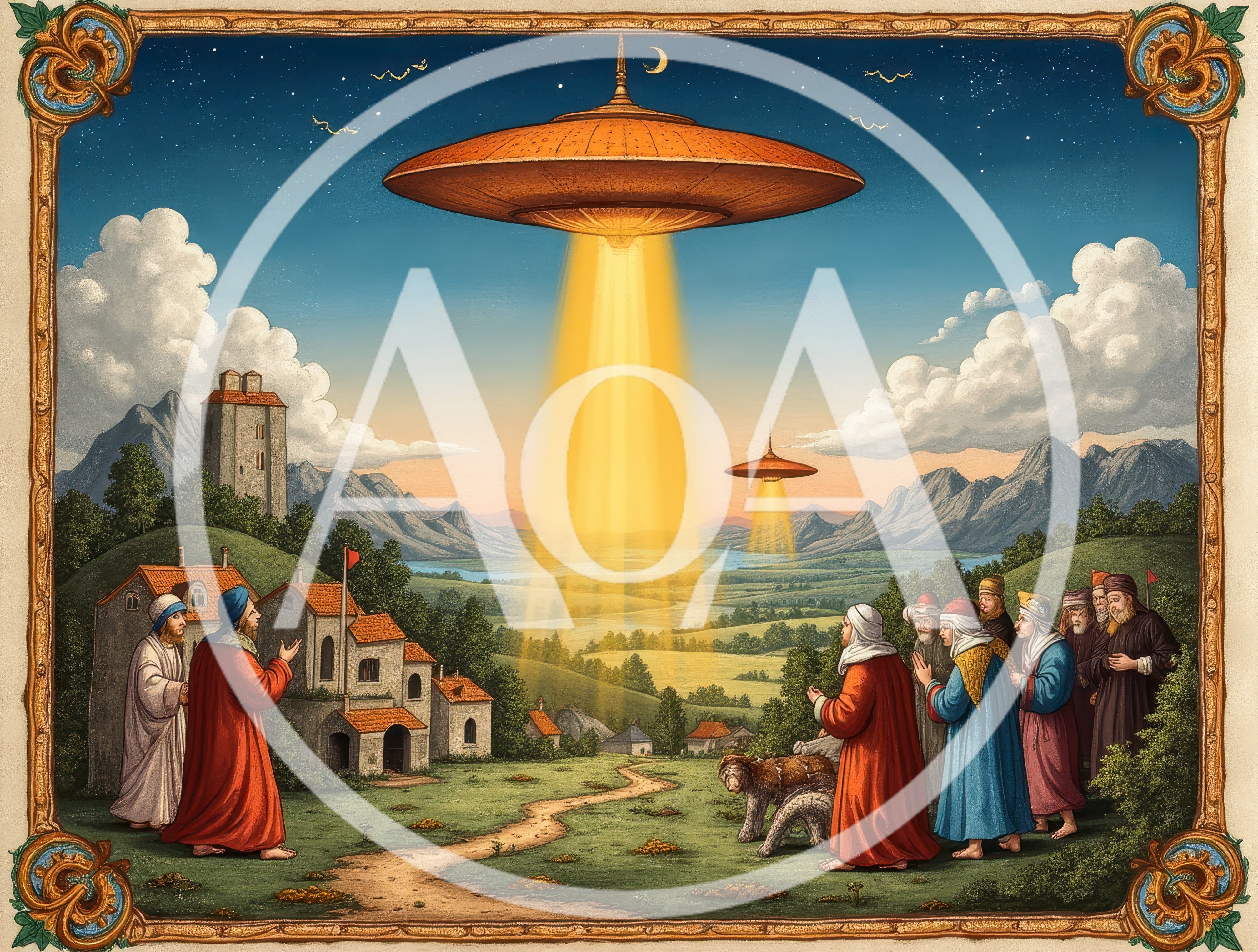 Medieval People Witnessing Alien UFO Spaceships
