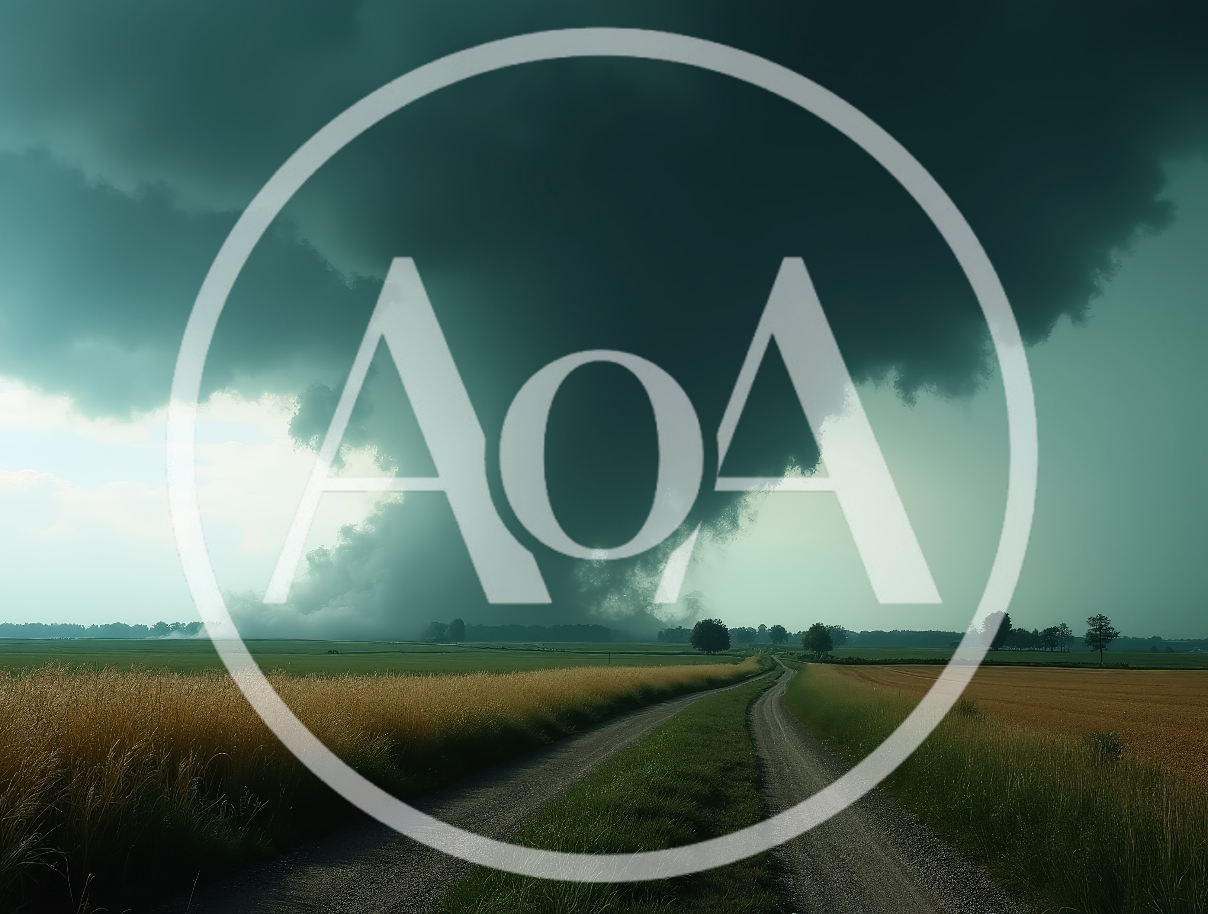 Ominous Supercell Storm Over Rural Farmland