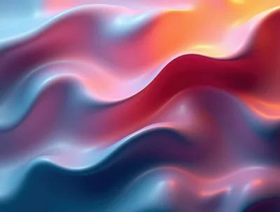 Abstract Liquid Wave Background With Vibrant Gradient Colors
