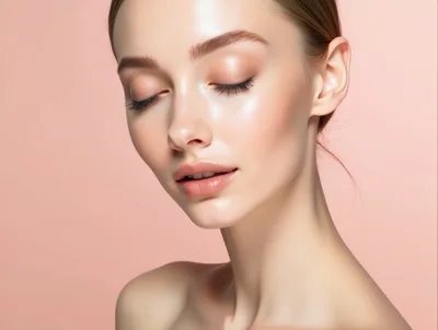 Portrait of a Young Woman with Natural Makeup