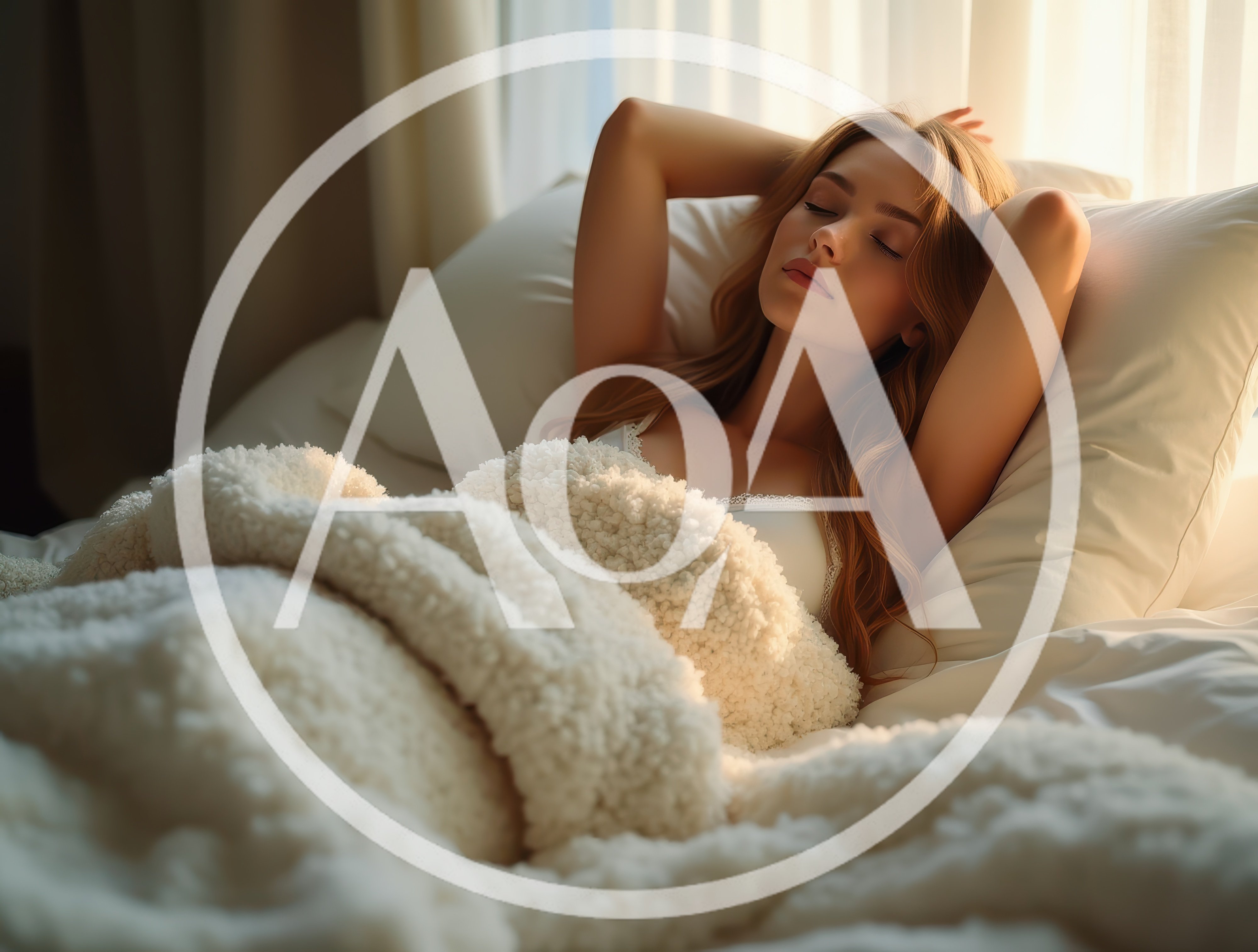 Young Woman Sleeping Peacefully In A Sunny Bedroom