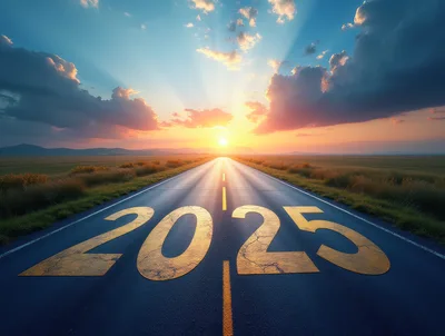 2025 Painted On An Open Road At Sunset