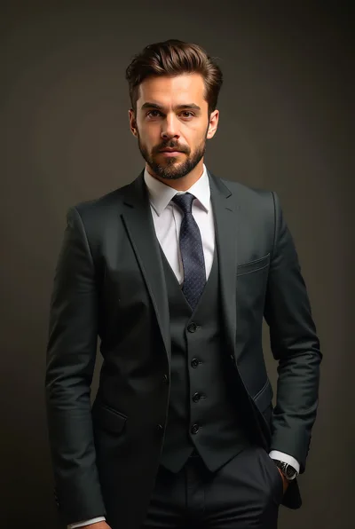 Professional Businessman In A Three Piece Suit