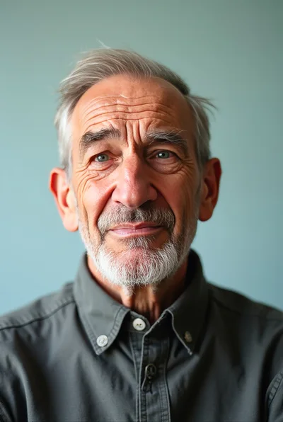 Portrait Of A Mature Man With Gray Hair