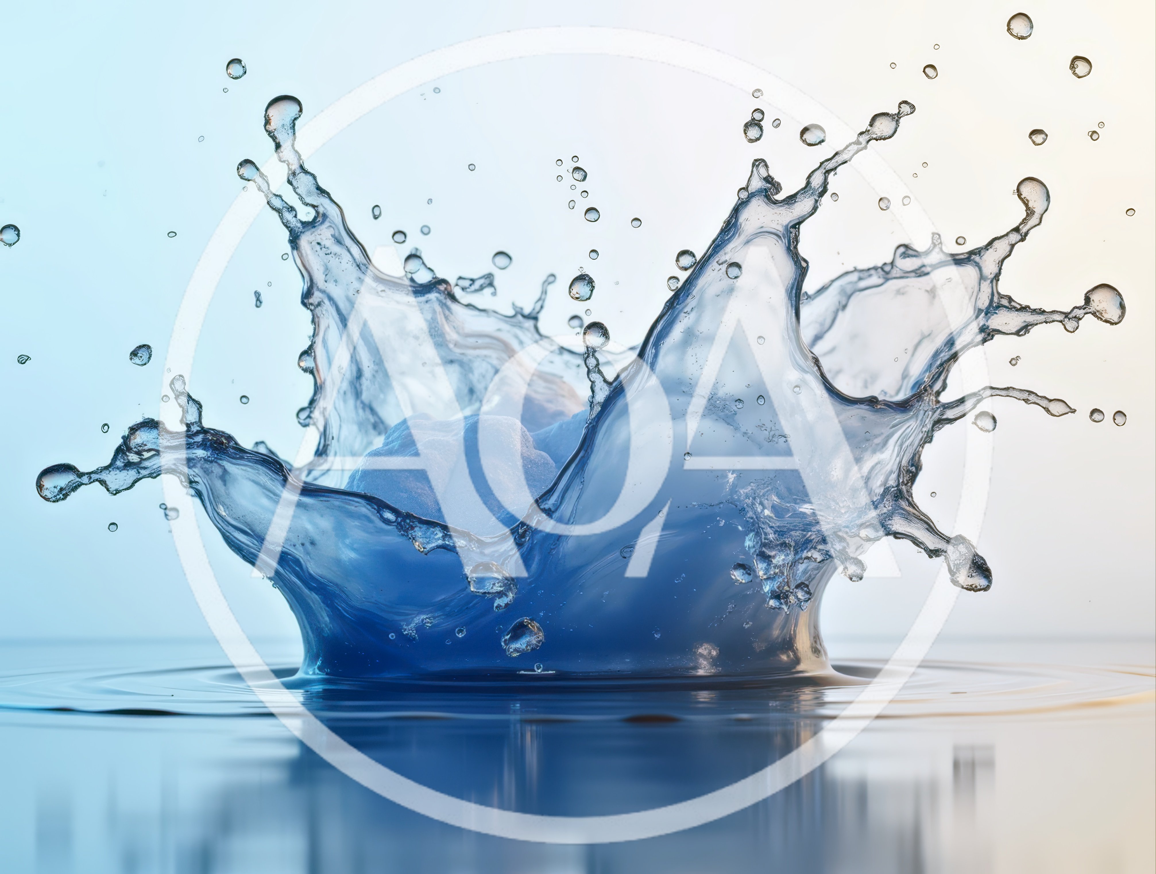 Ice Cube Dropping Into Water Creating Splash