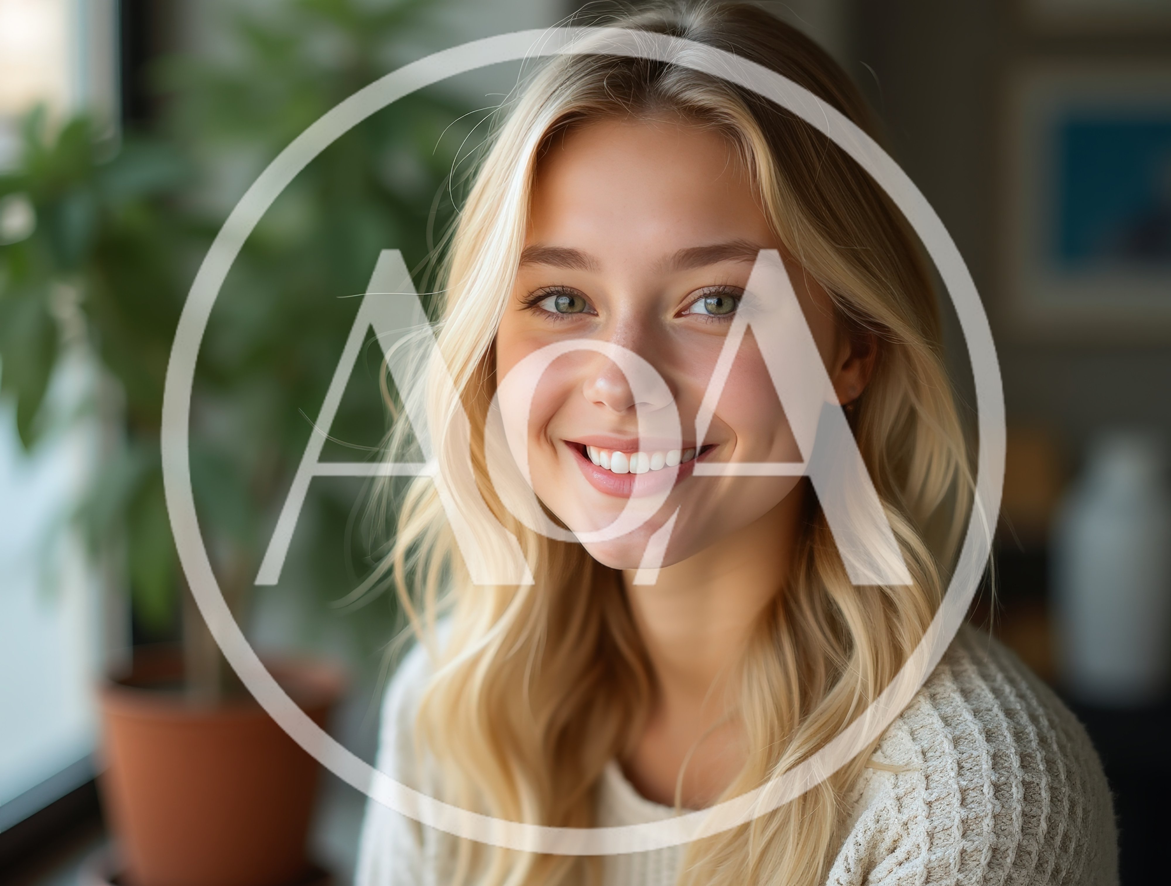 Portrait Of A Smiling Young Blonde Woman