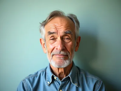 Portrait Of A Mature Man With Gray Beard