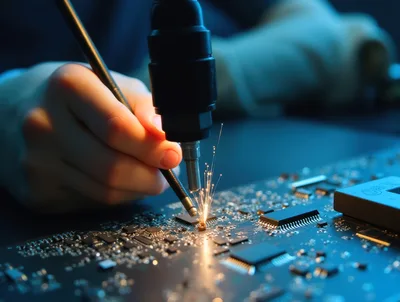 Precision Laser Repair On Electronic Circuit Board