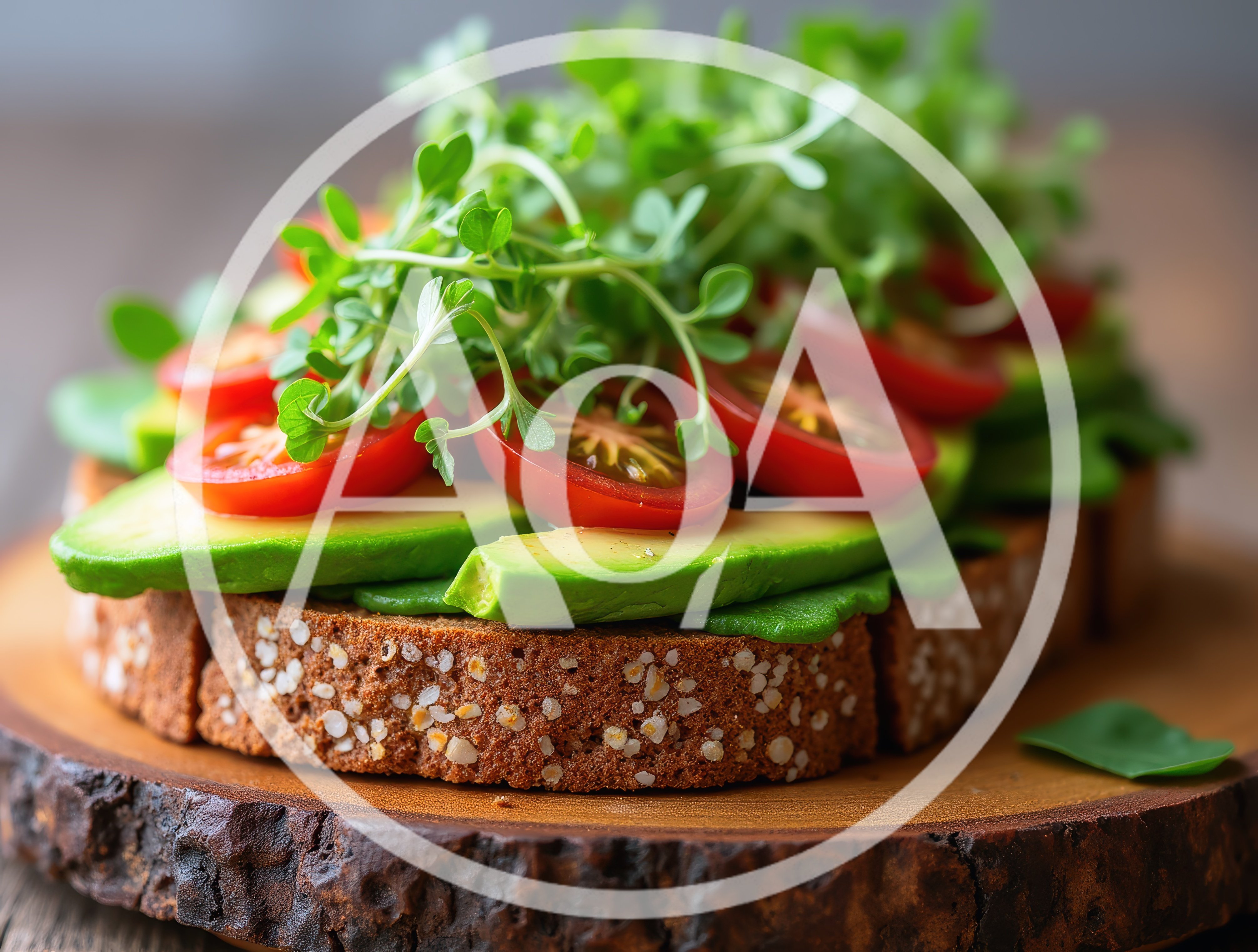 Avocado Toast With Cherry Tomatoes And Microgreens
