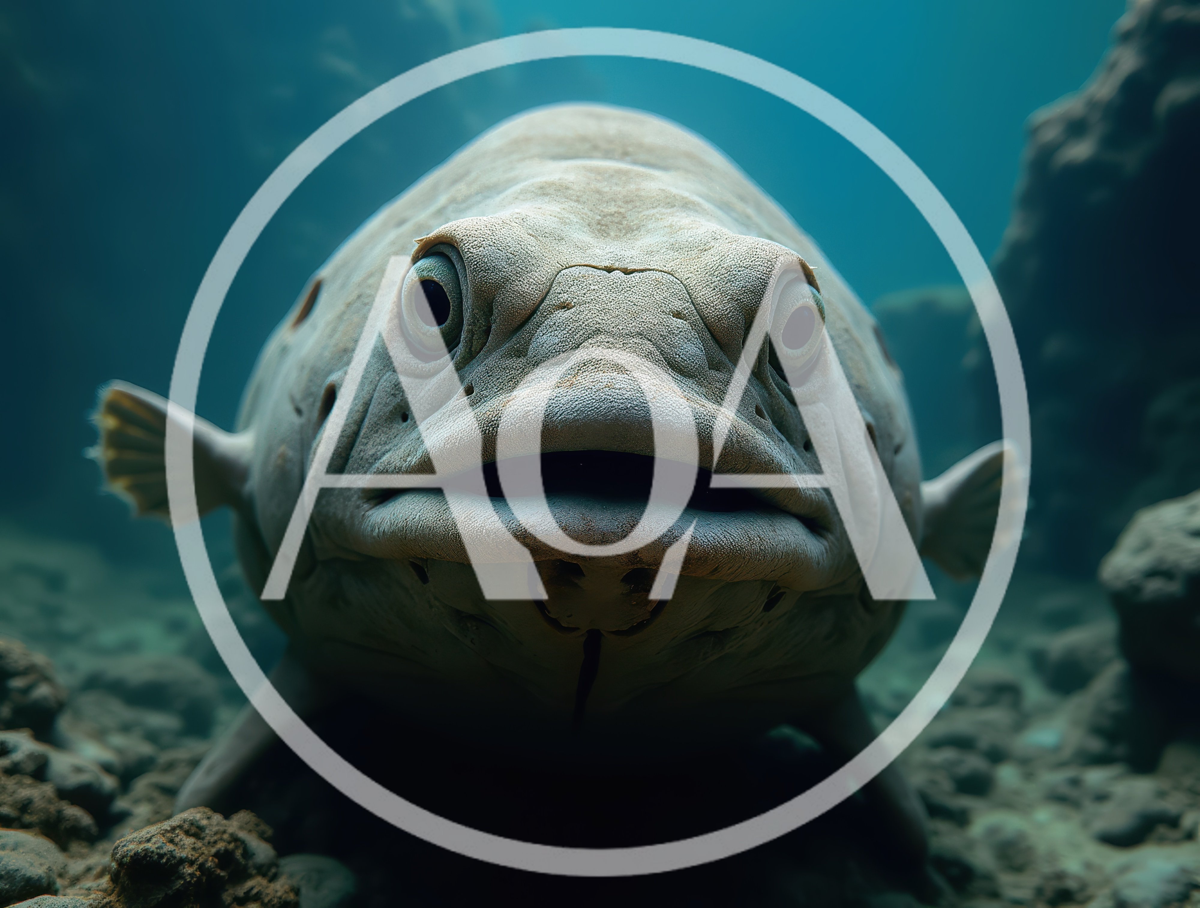Close Up Portrait Of A Large Underwater Fish