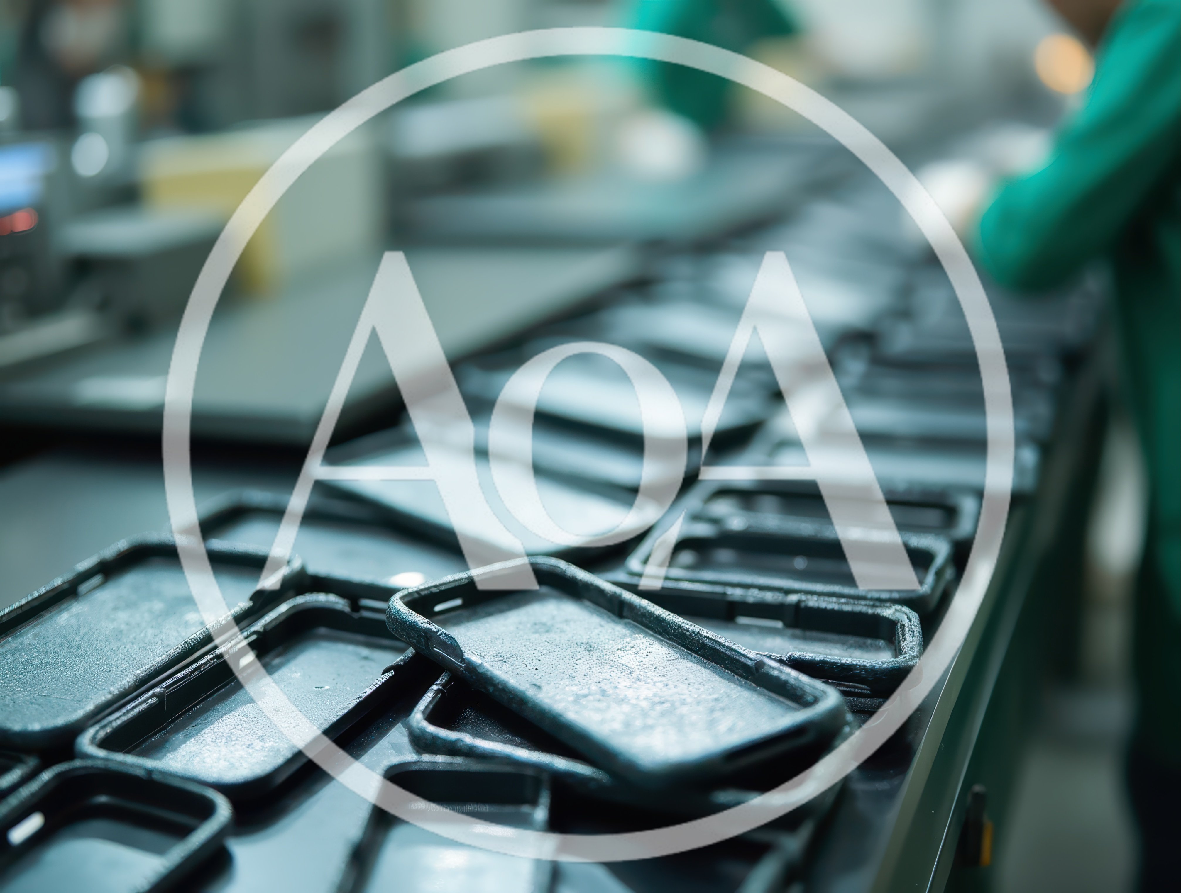 Smartphone Case Manufacturing on Factory Assembly Line