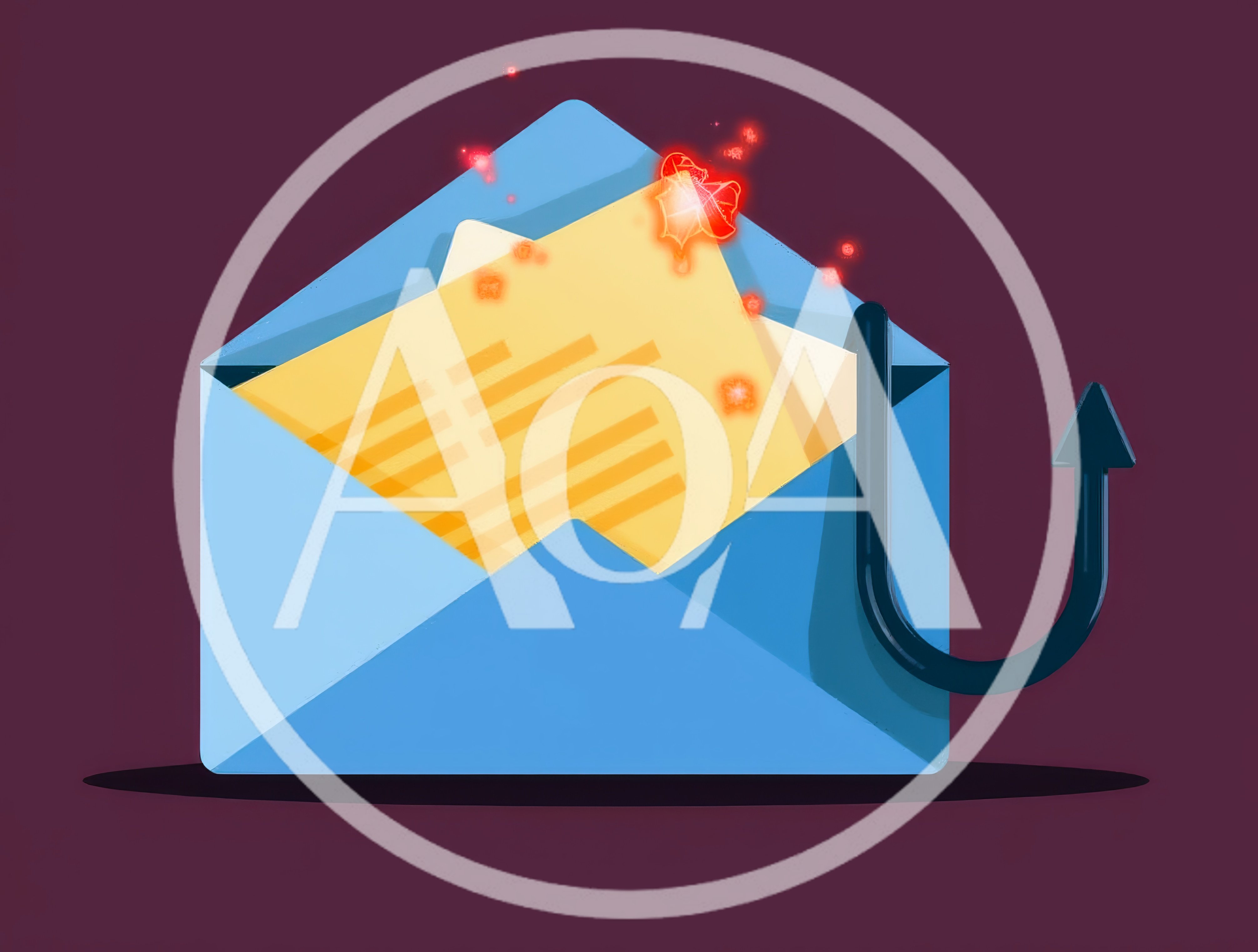 Phishing Email Concept With Hook Illustration