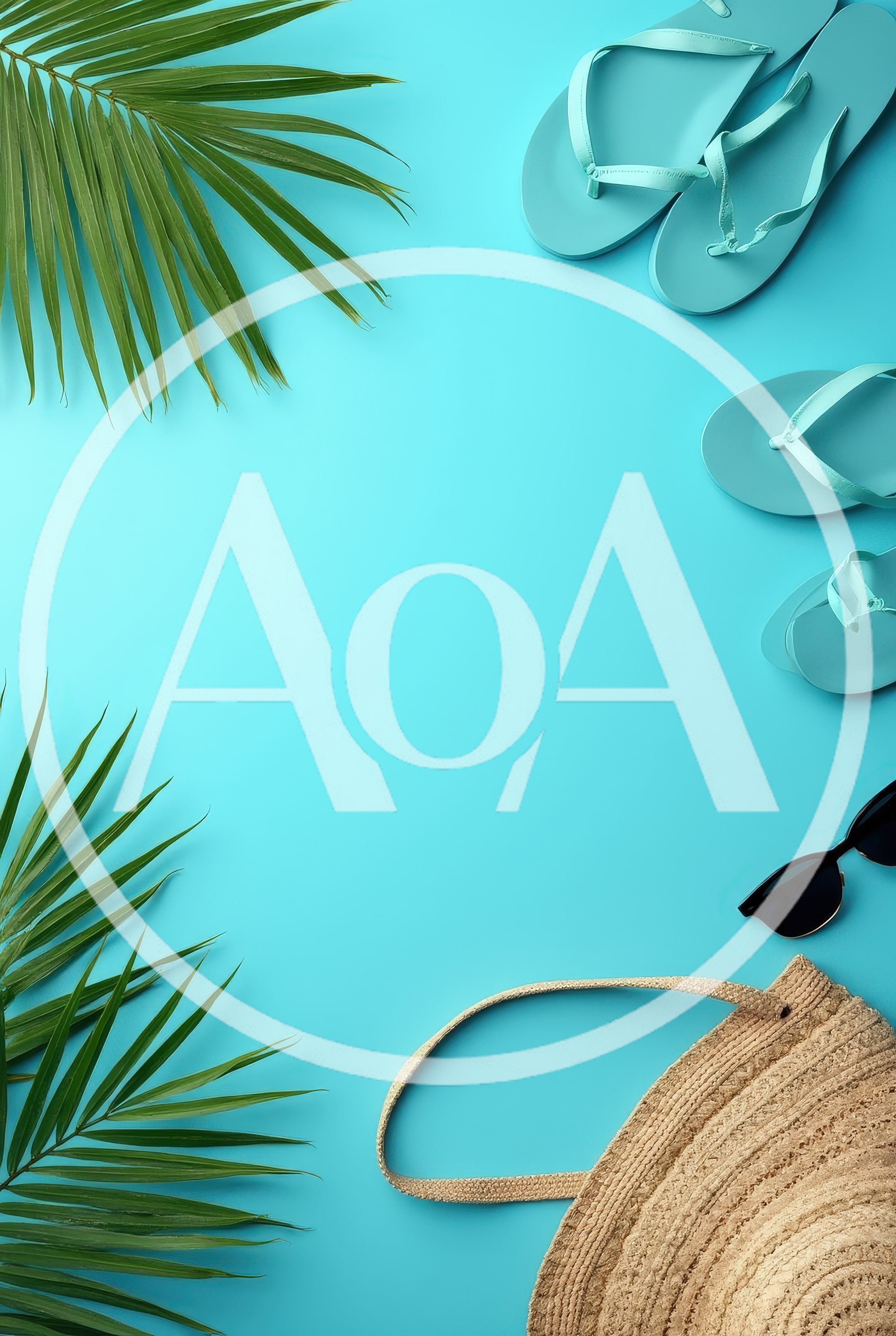 Summer Vacation Flat Lay With Beach Accessories