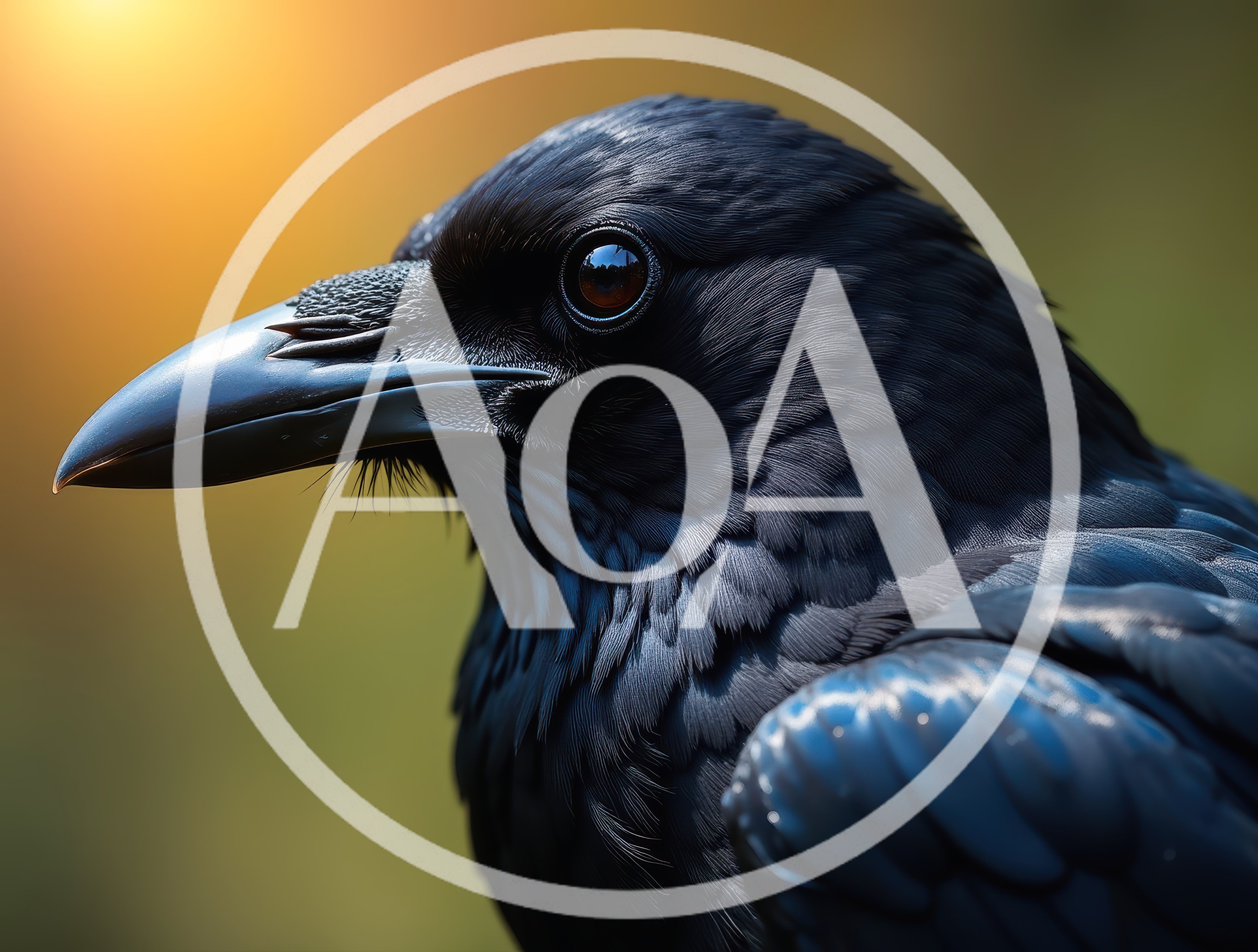 Close Up Portrait Of A Black Raven