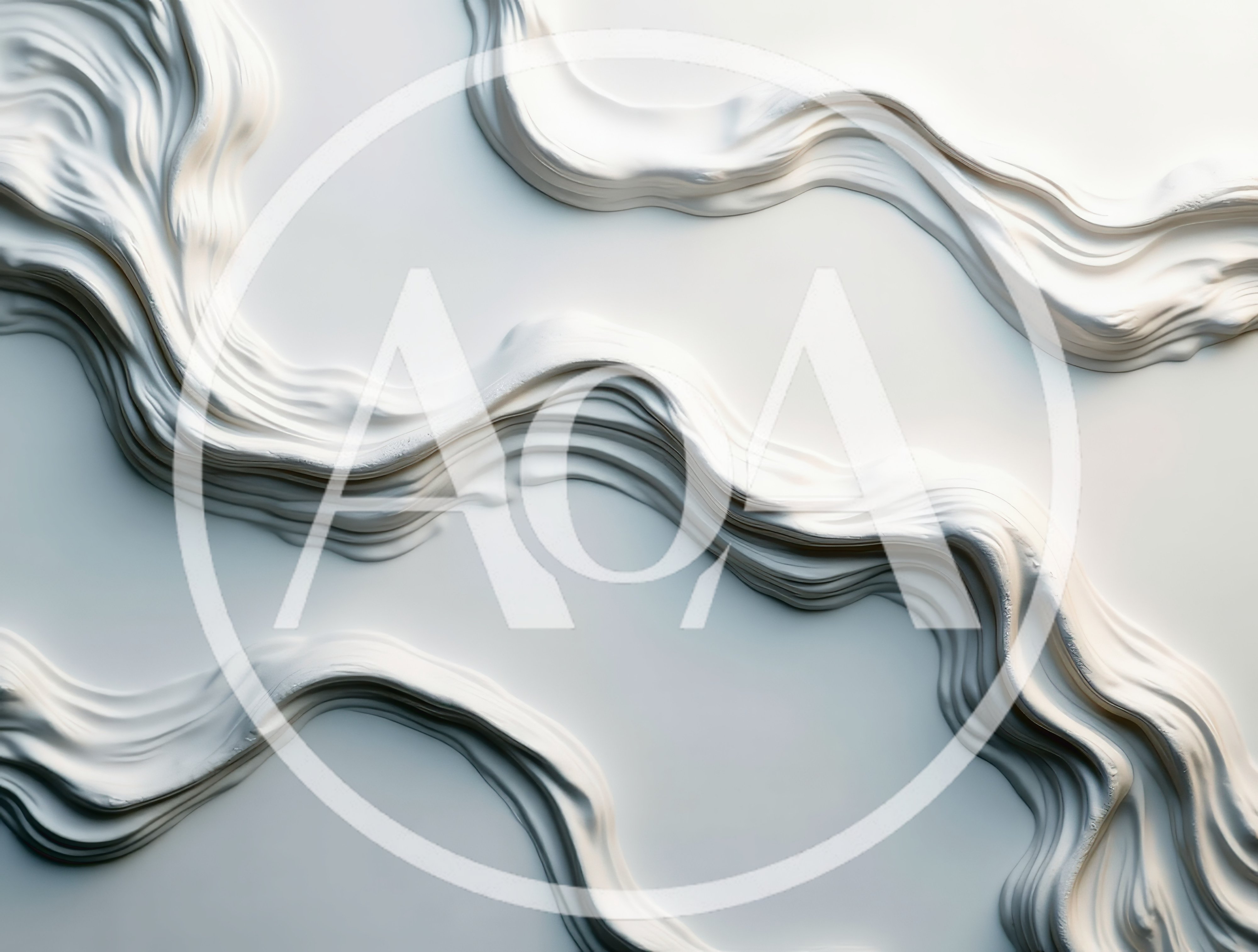 Abstract White Fluid Wave Relief Texture