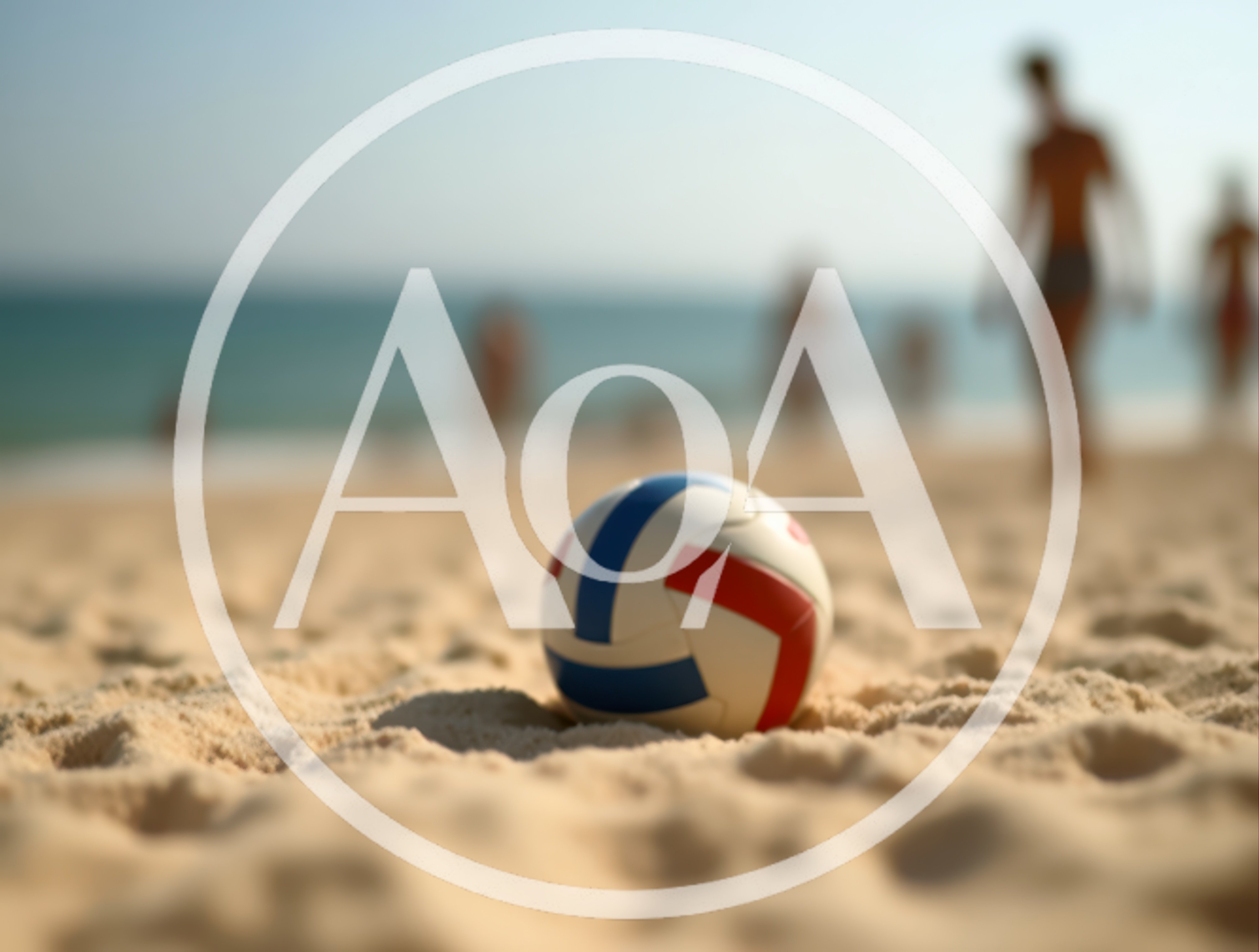 Volleyball Resting On Sandy Beach Shoreline