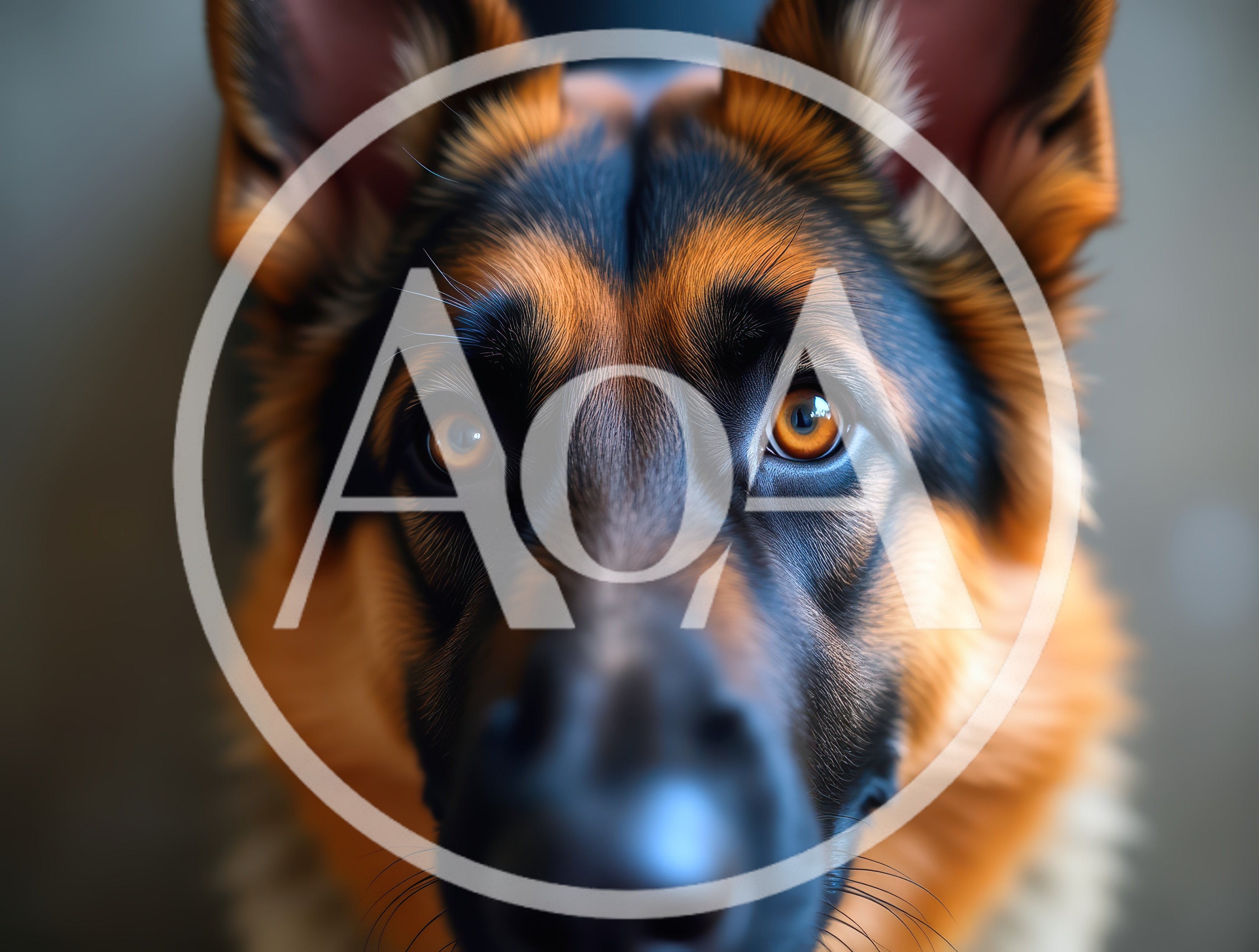 Close Up Portrait Of A German Shepherd Dog
