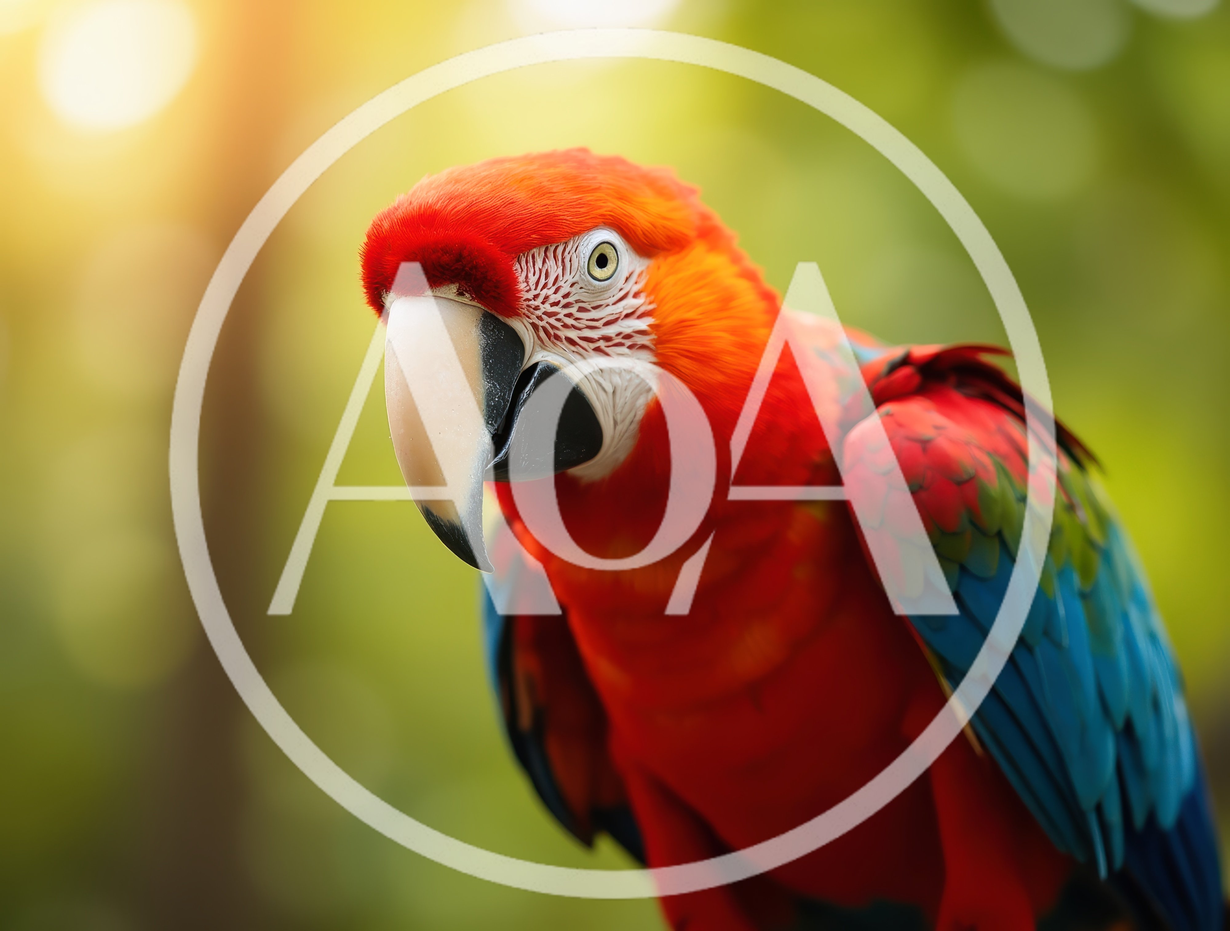 Close Up Portrait Of A Scarlet Macaw