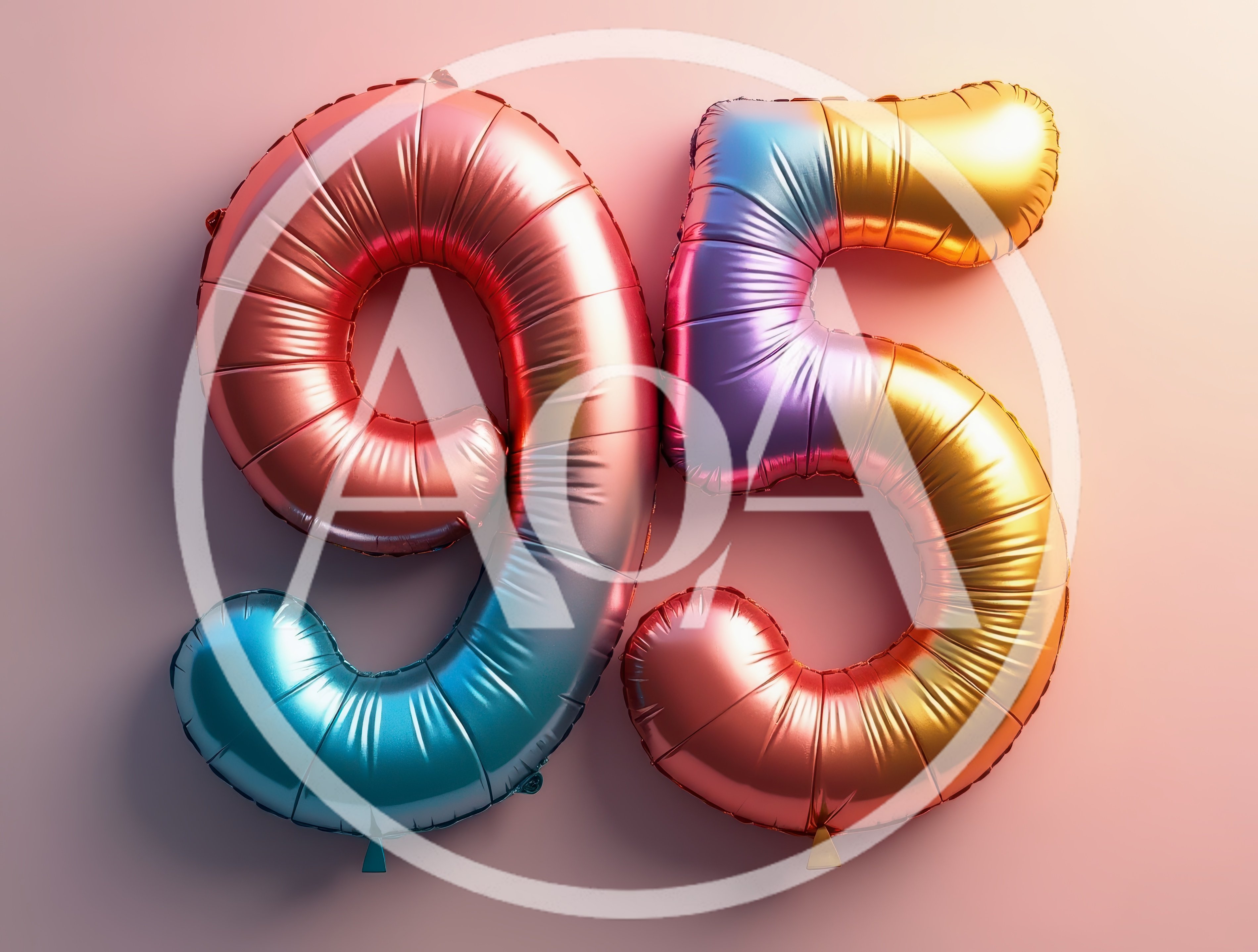 Metallic Foil Balloon Number Ninety Five