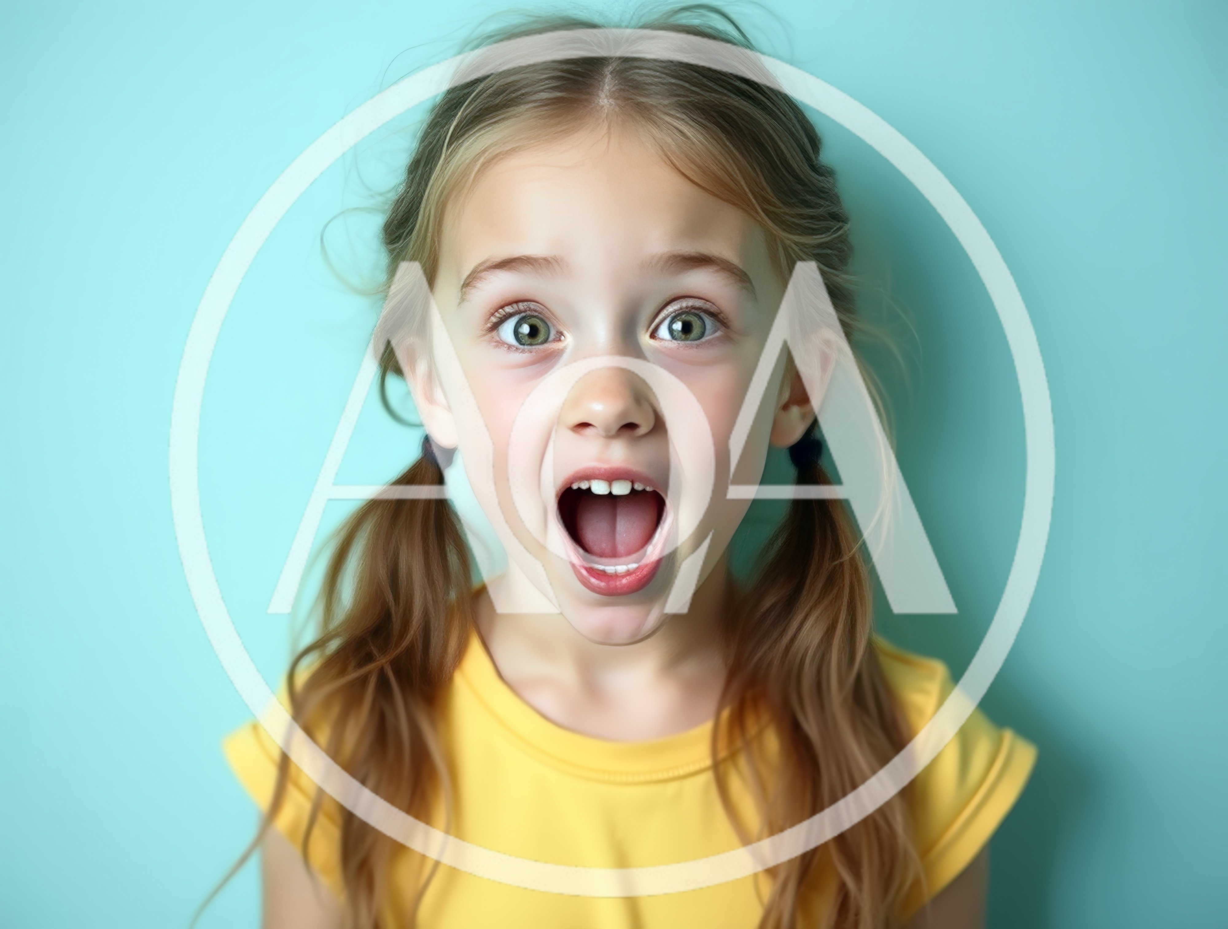 Surprised Young Girl With Open Mouth