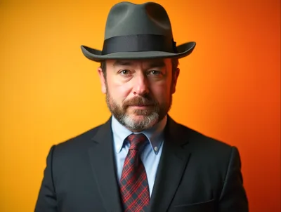 Portrait Of A Mature Man Wearing A Fedora