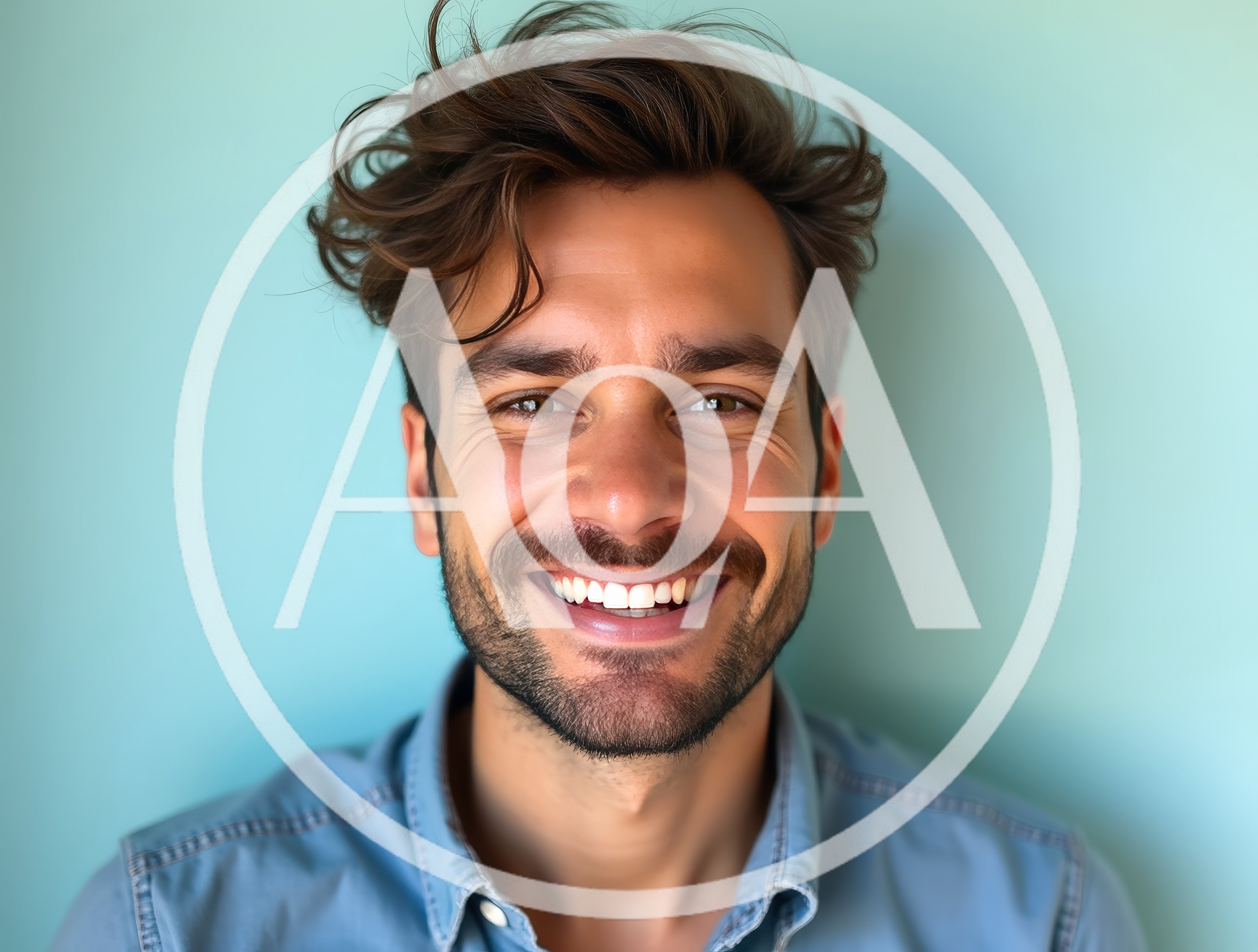 Portrait Of A Smiling Man With Messy Hair