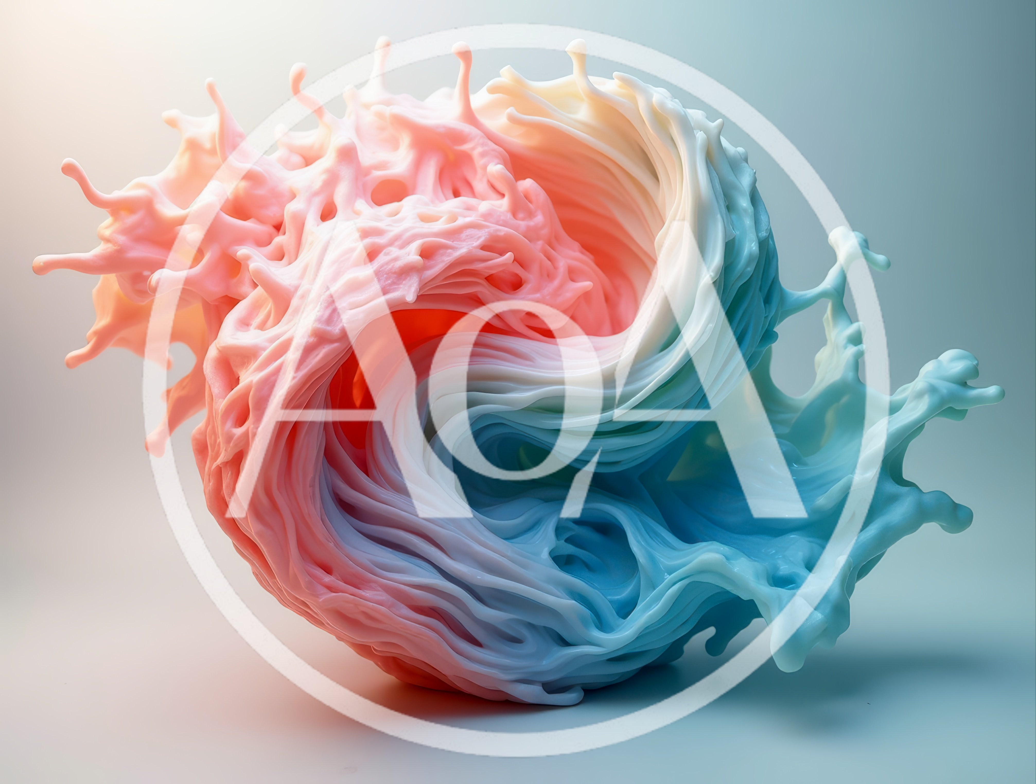 Abstract Pastel Liquid Swirl Sculpture