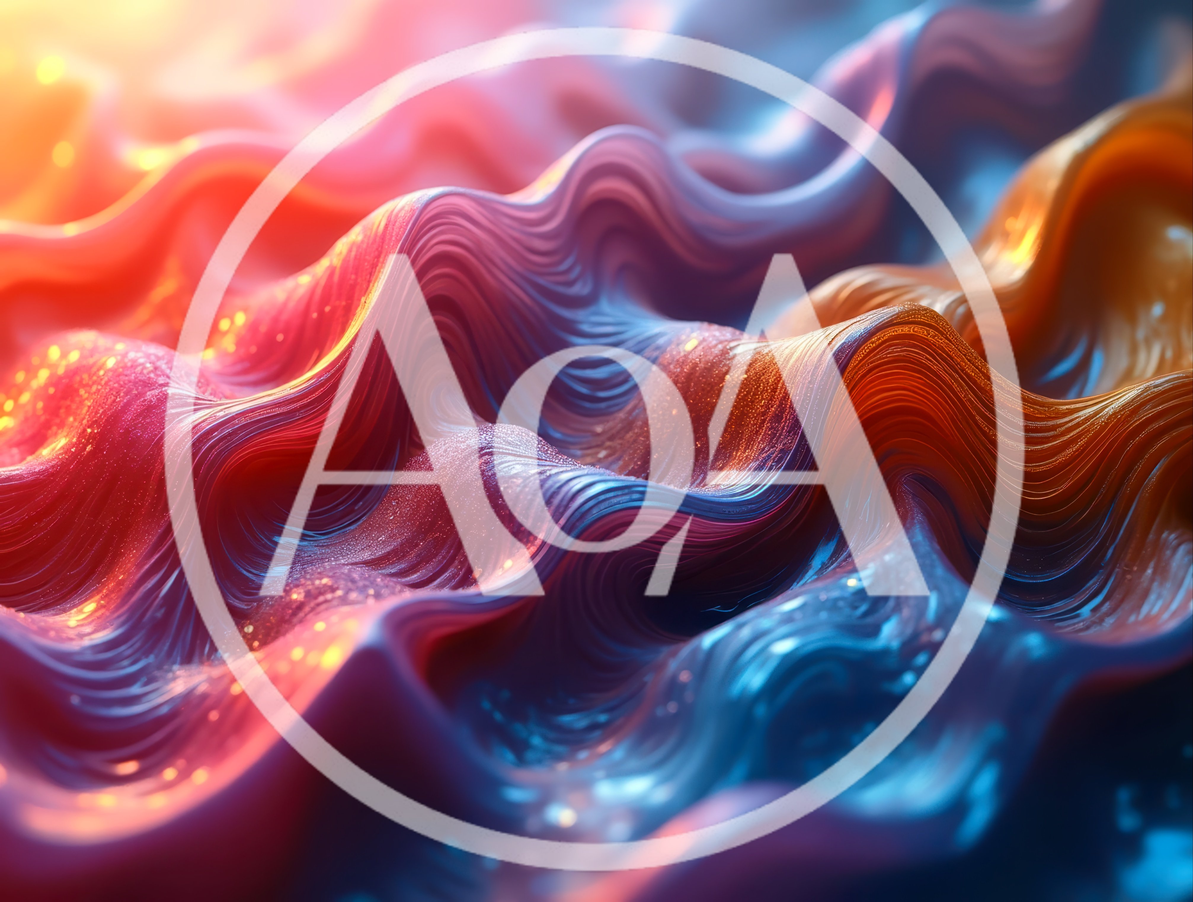 Abstract Flowing Waves Of Vibrant Liquid Color