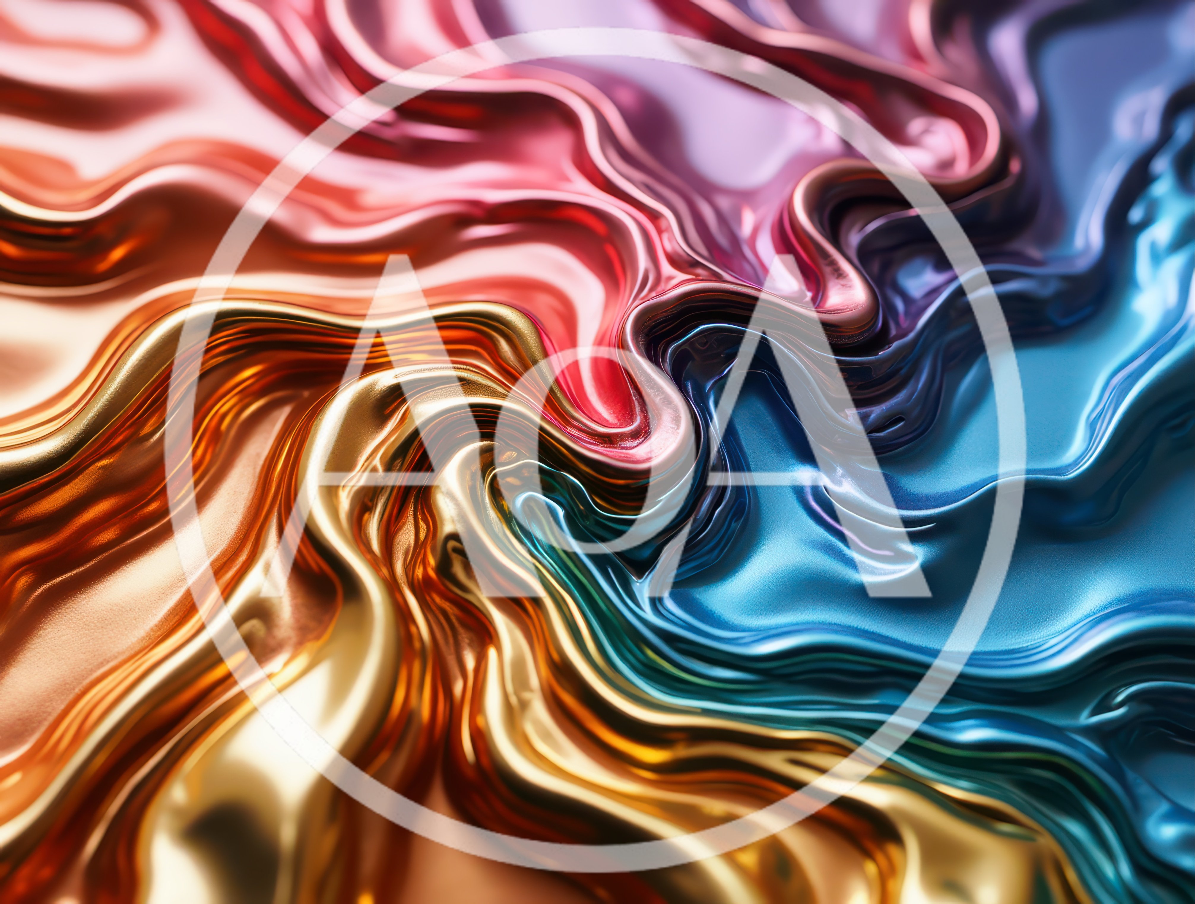 Abstract Liquid Metal Swirls In Vibrant Gradient Colors