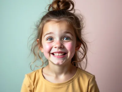 Portrait Of A Happy Young Girl Smiling