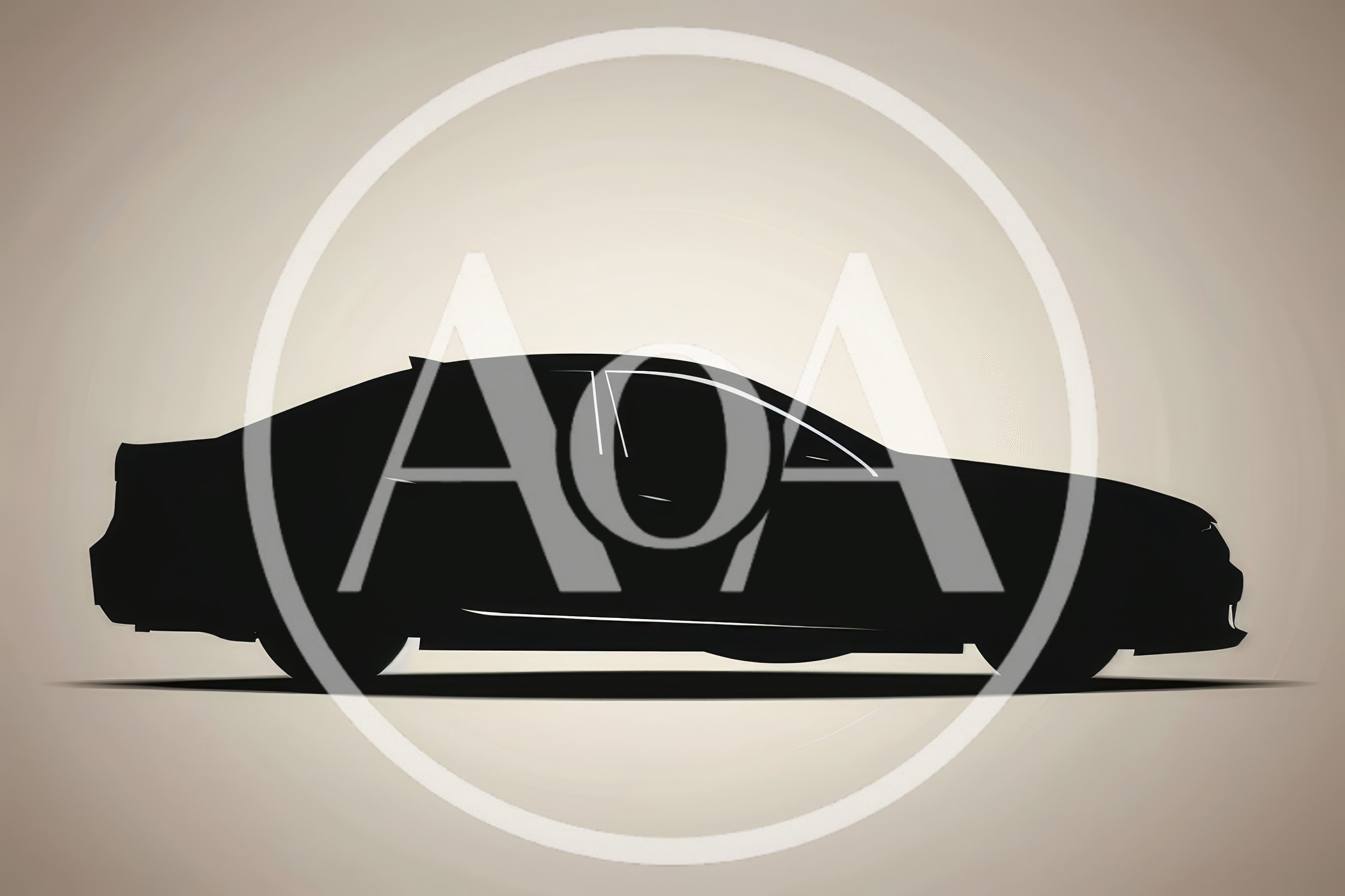 Black Silhouette Of A Modern Sedan Car