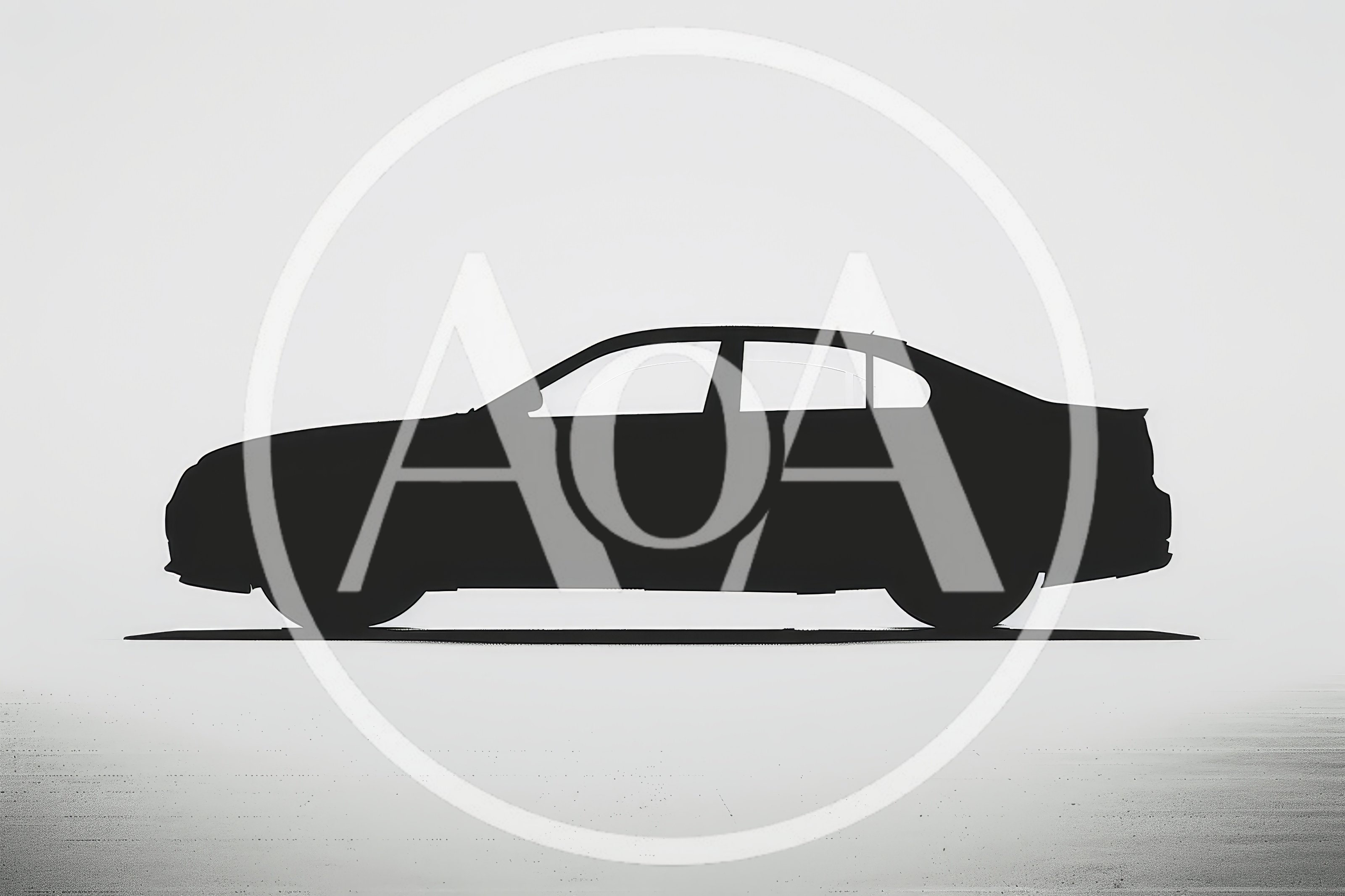 Black Silhouette Of A Sedan Car