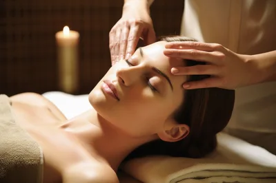 Professional Facial Massage Treatment In A Spa