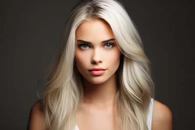 Portrait Of A Young Woman With Blonde Hair