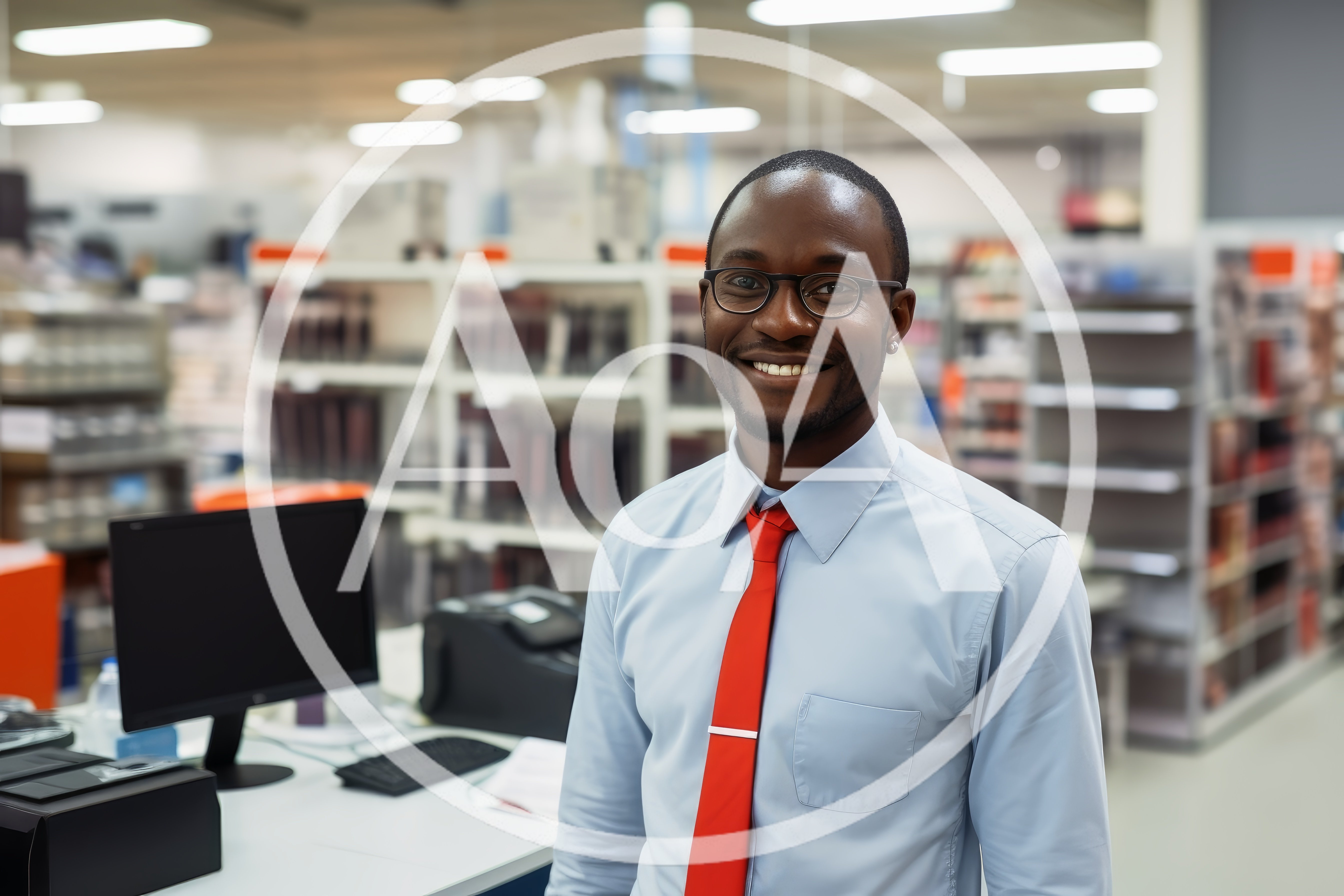 Smiling Professional Man Standing In A Retail Store