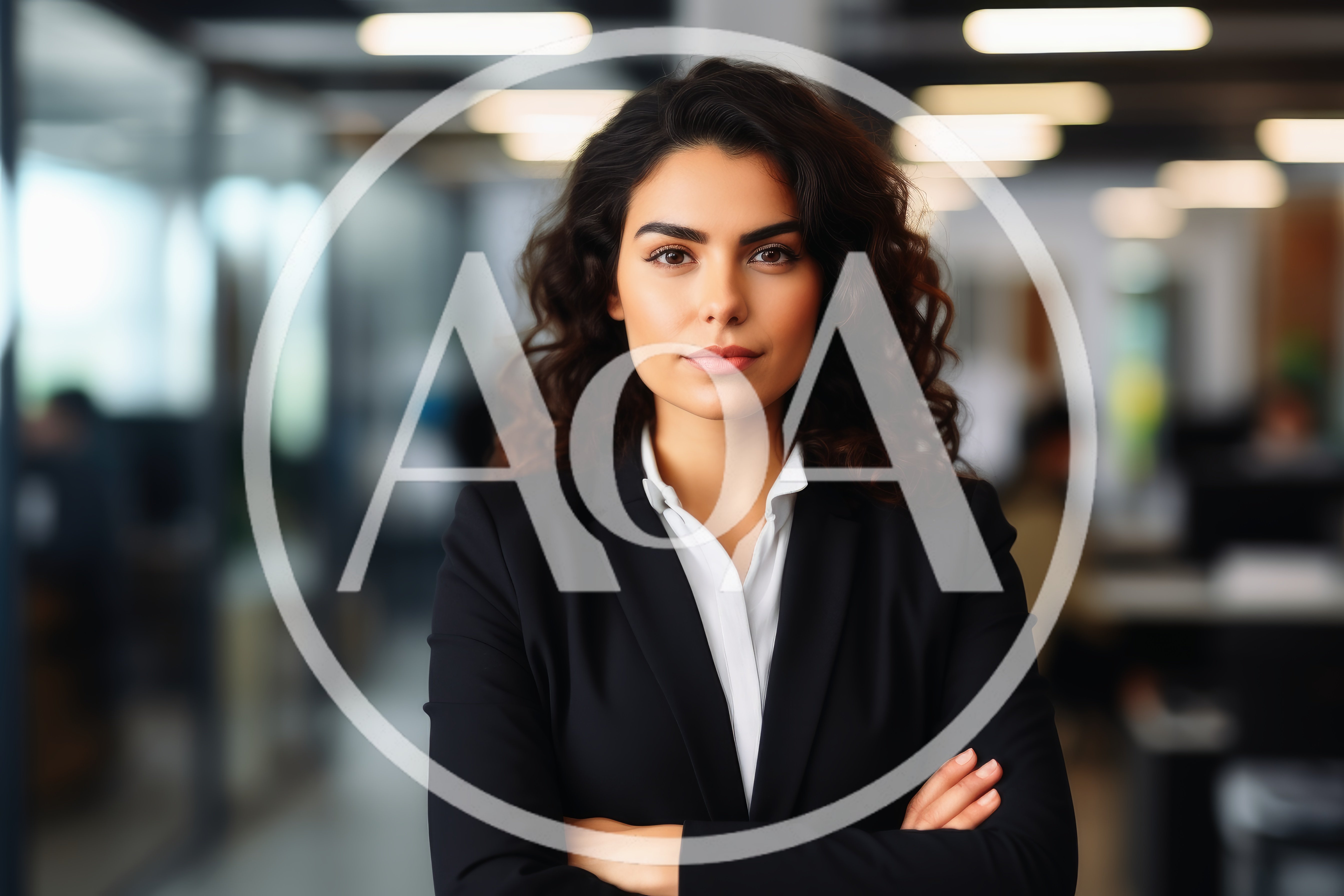 Professional Businesswoman Standing With Arms Crossed In Office