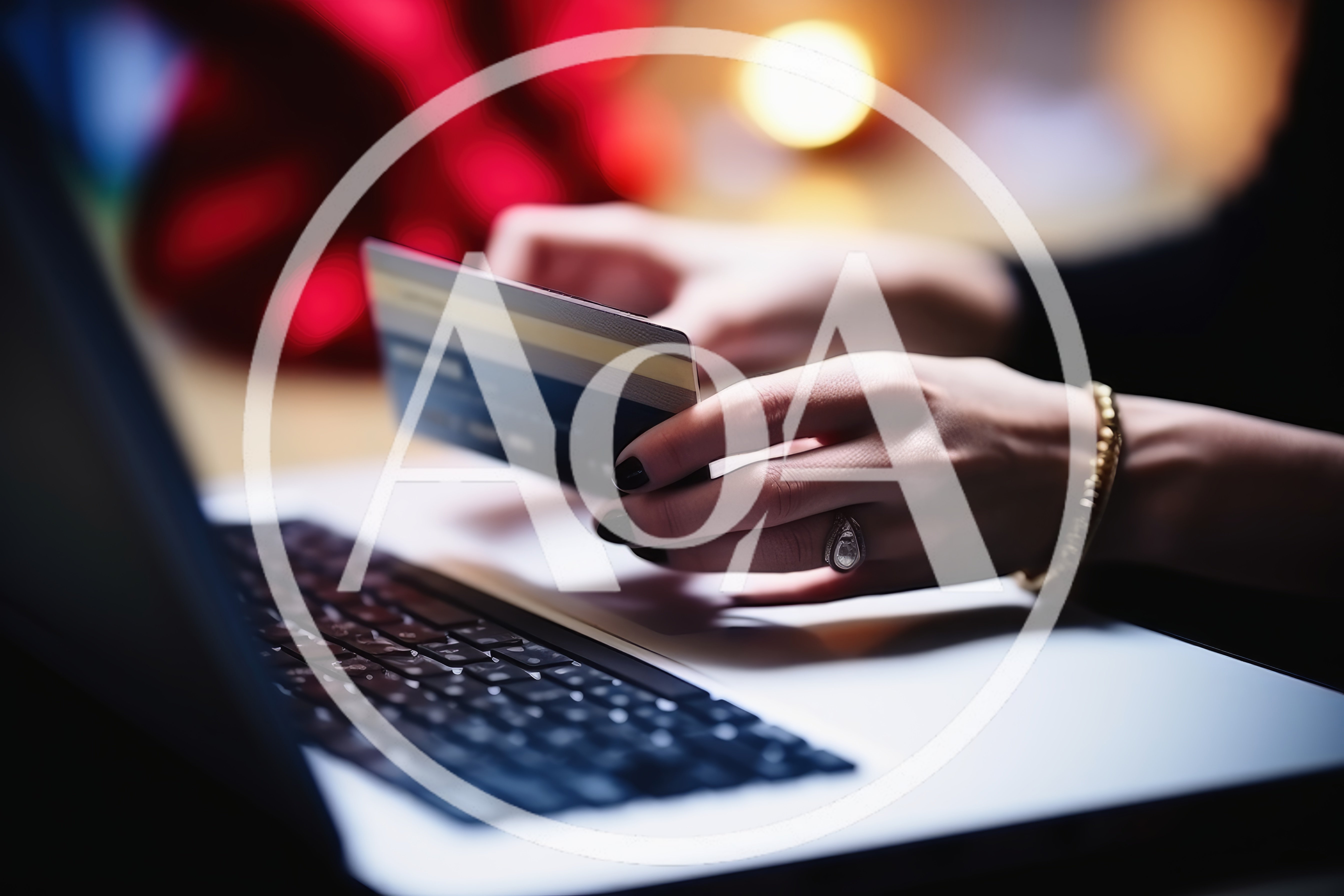 Woman Making Online Purchase With Credit Card