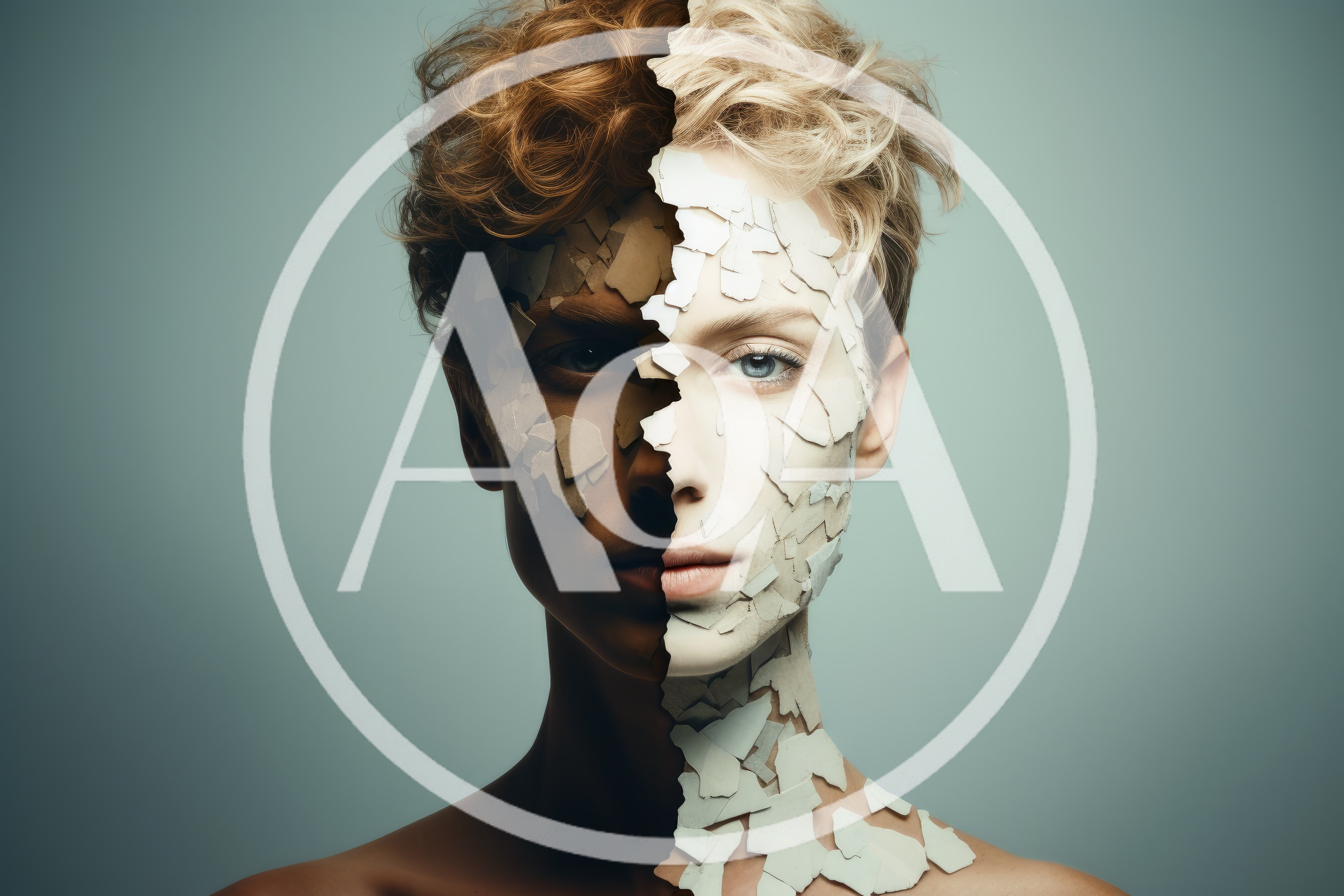 Conceptual Portrait Of A Person With Cracked Skin