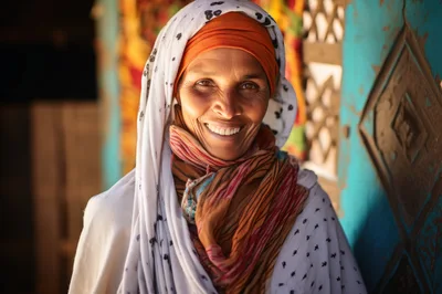 Portrait Of A Smiling Middle Eastern Woman